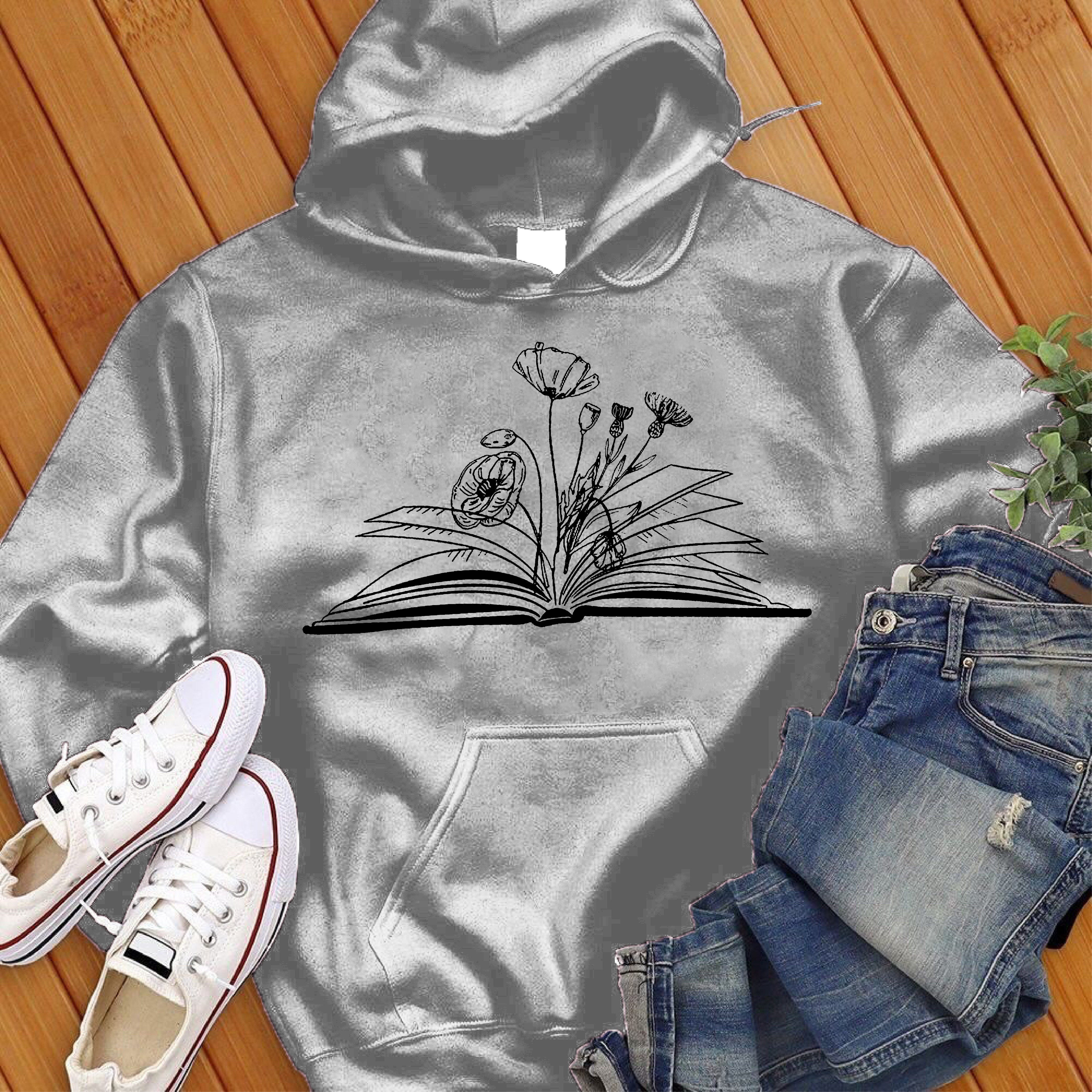 Flower Books Reader Hoodie