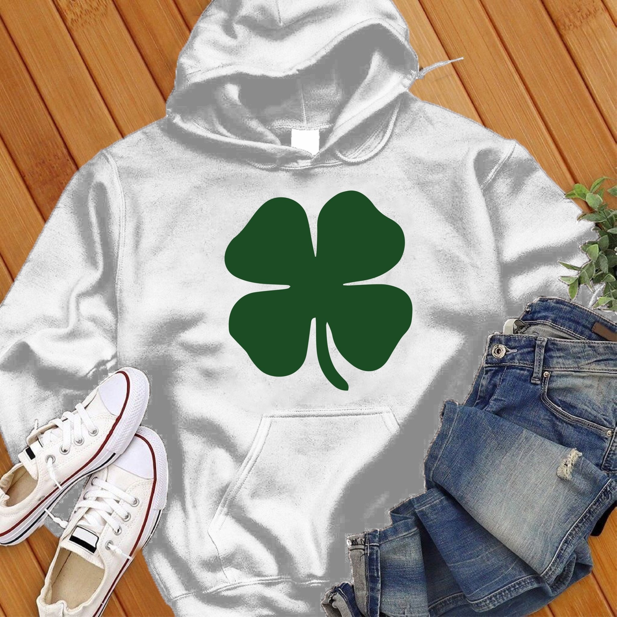 4 Leaf Clover Hoodie - Love Tees