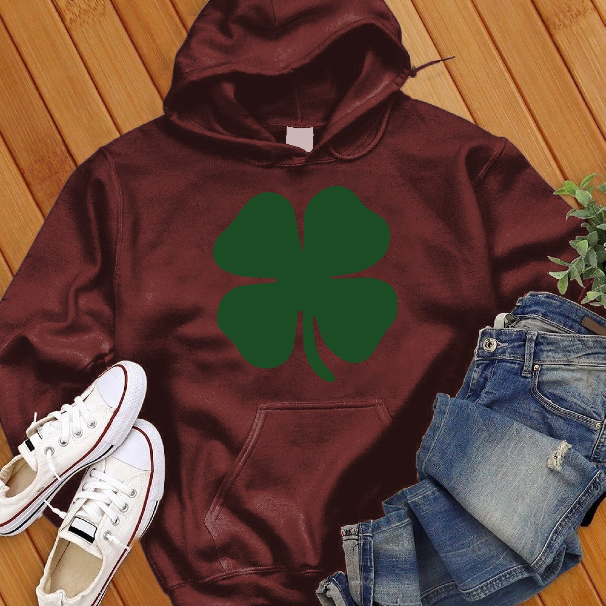 4 Leaf Clover Hoodie - Love Tees