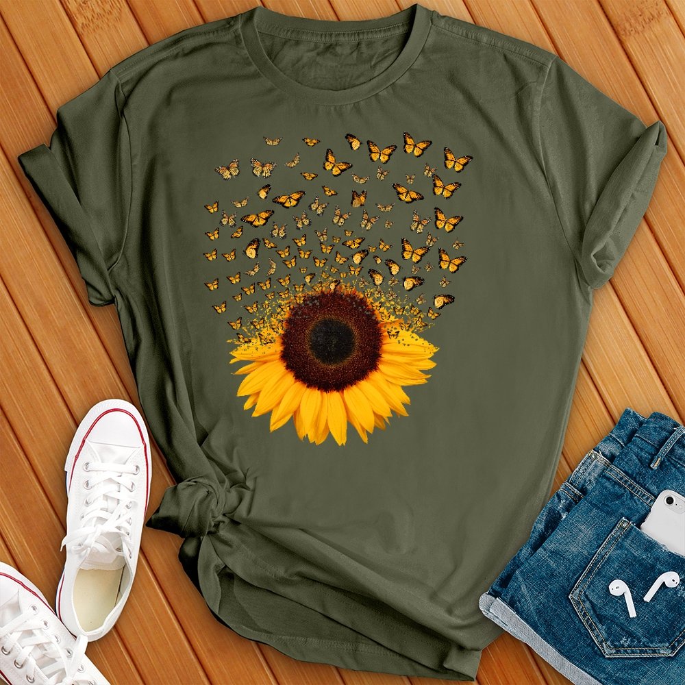 Adorable Butterfly Sunflower Tee - Love Tees