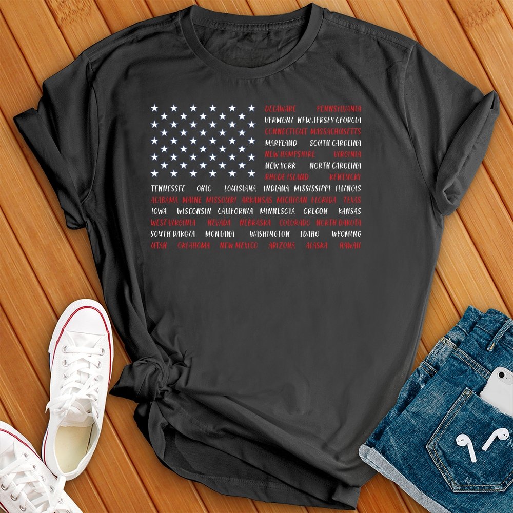 American Flag States Tee - Love Tees