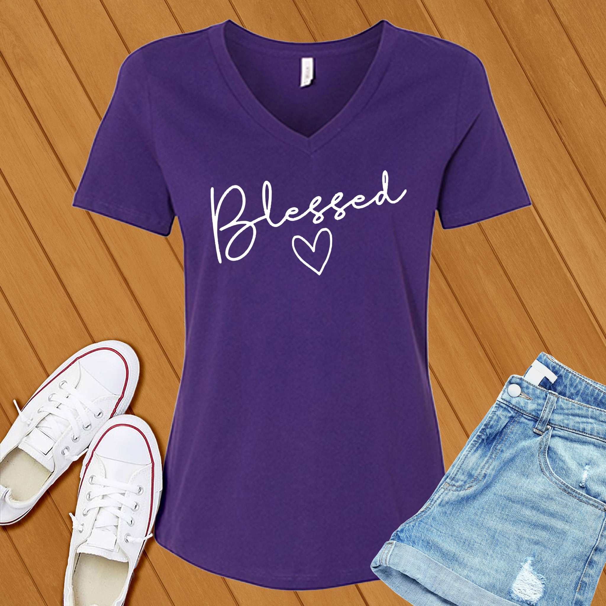 Blessed V-Neck - Love Tees