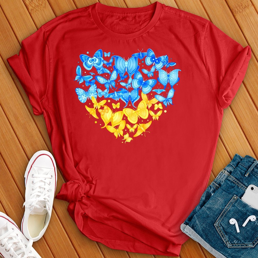 Blue Yellow Butterflies Tee - Love Tees