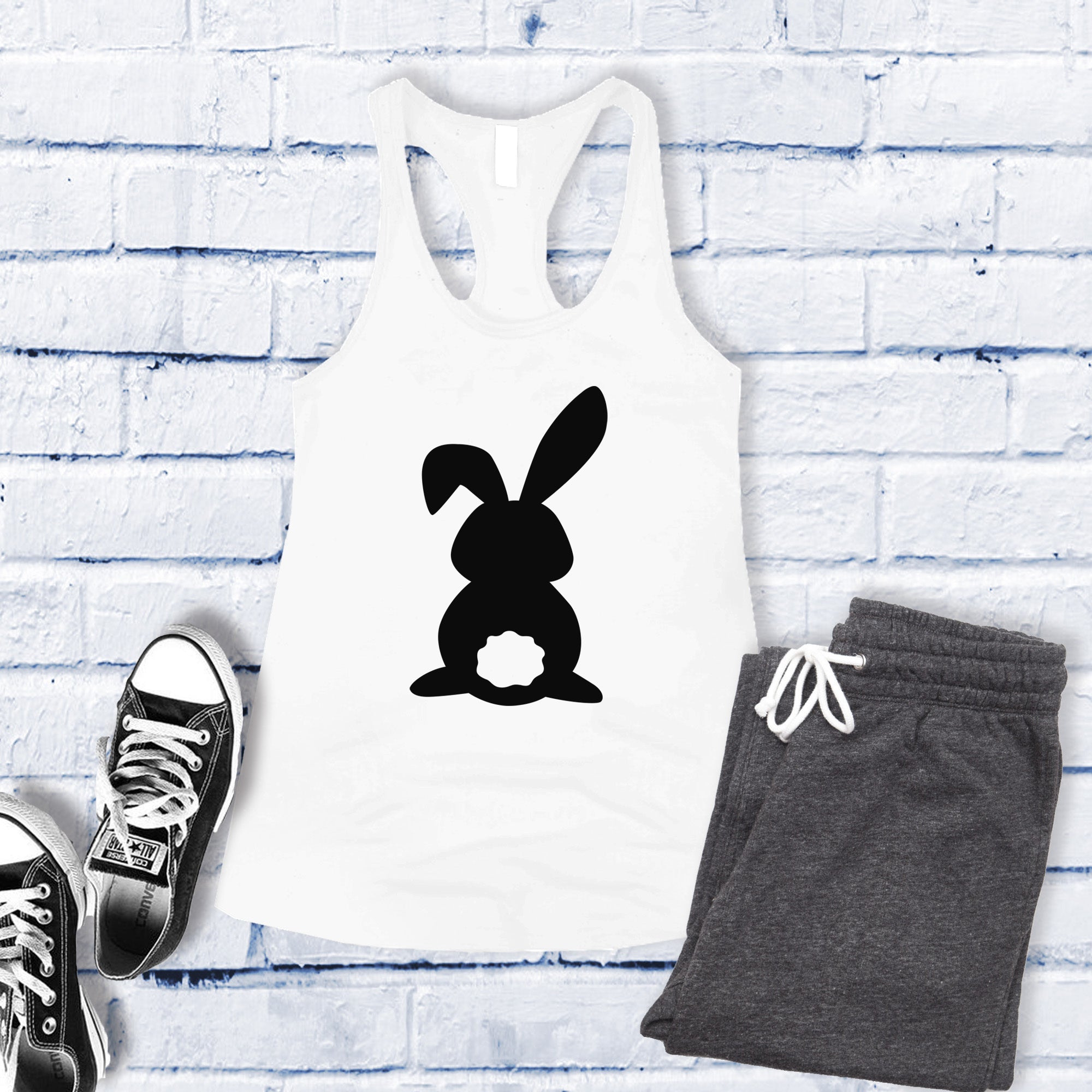 Bunny Outline Women's Tank Top - Love Tees