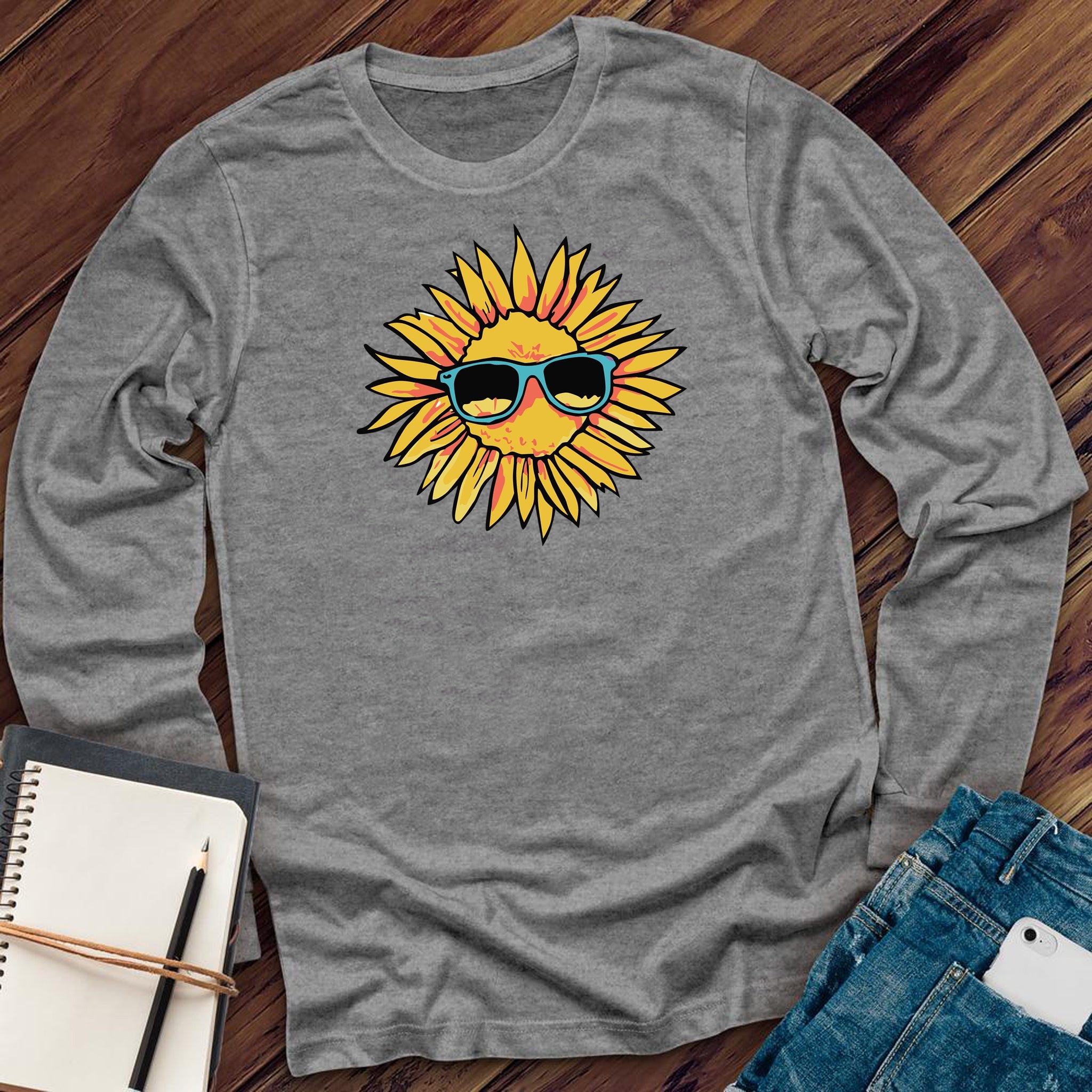 Chillin Sunflower Long Sleeve - Love Tees