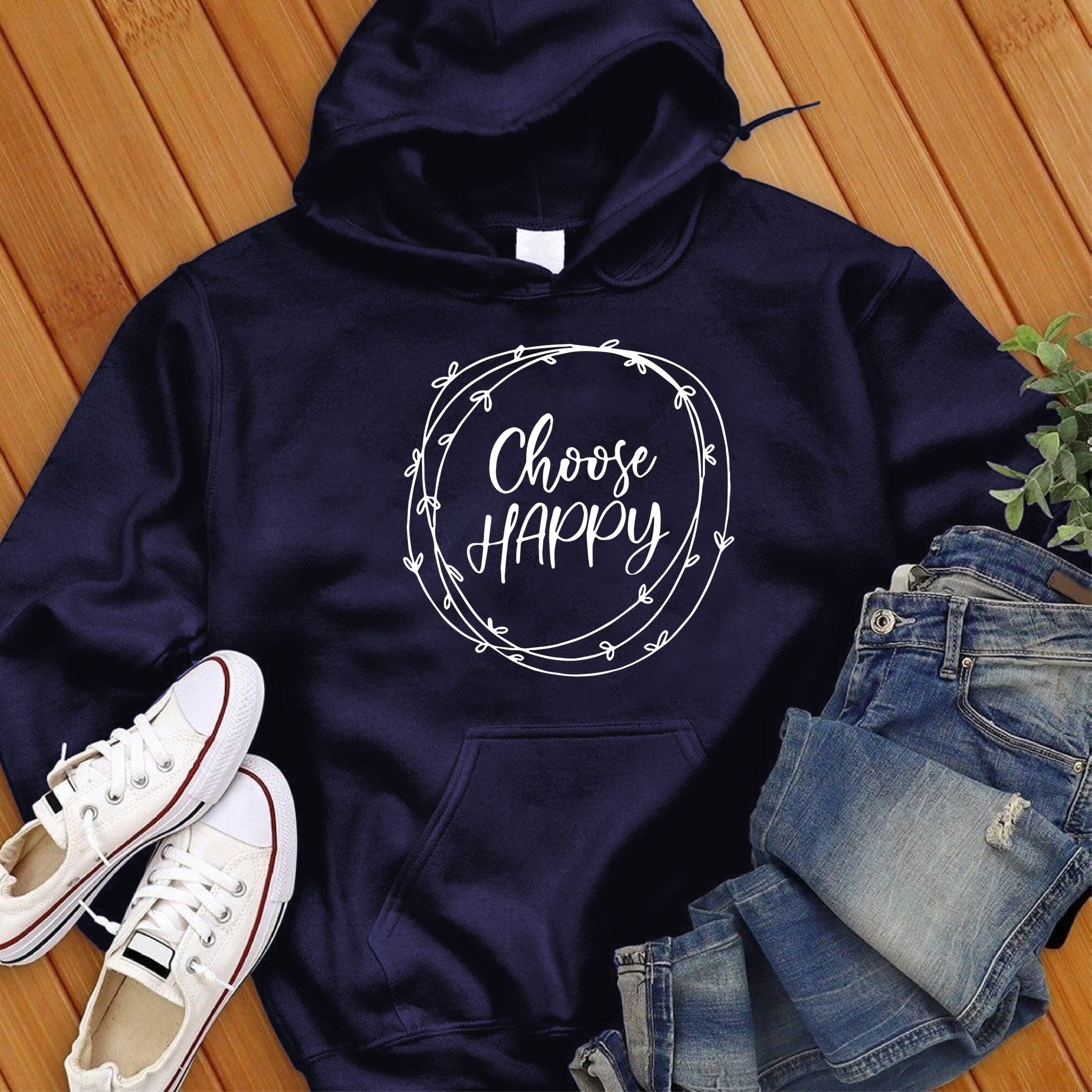 Choose Happy Hoodie - Love Tees