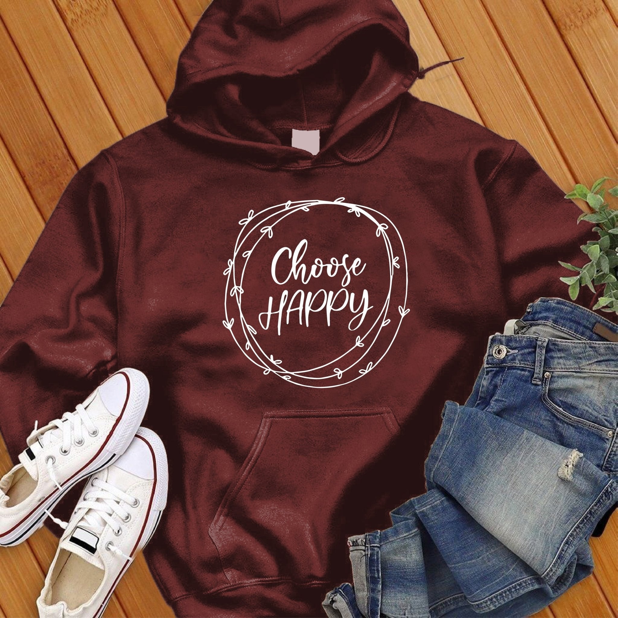 Choose Happy Hoodie - Love Tees