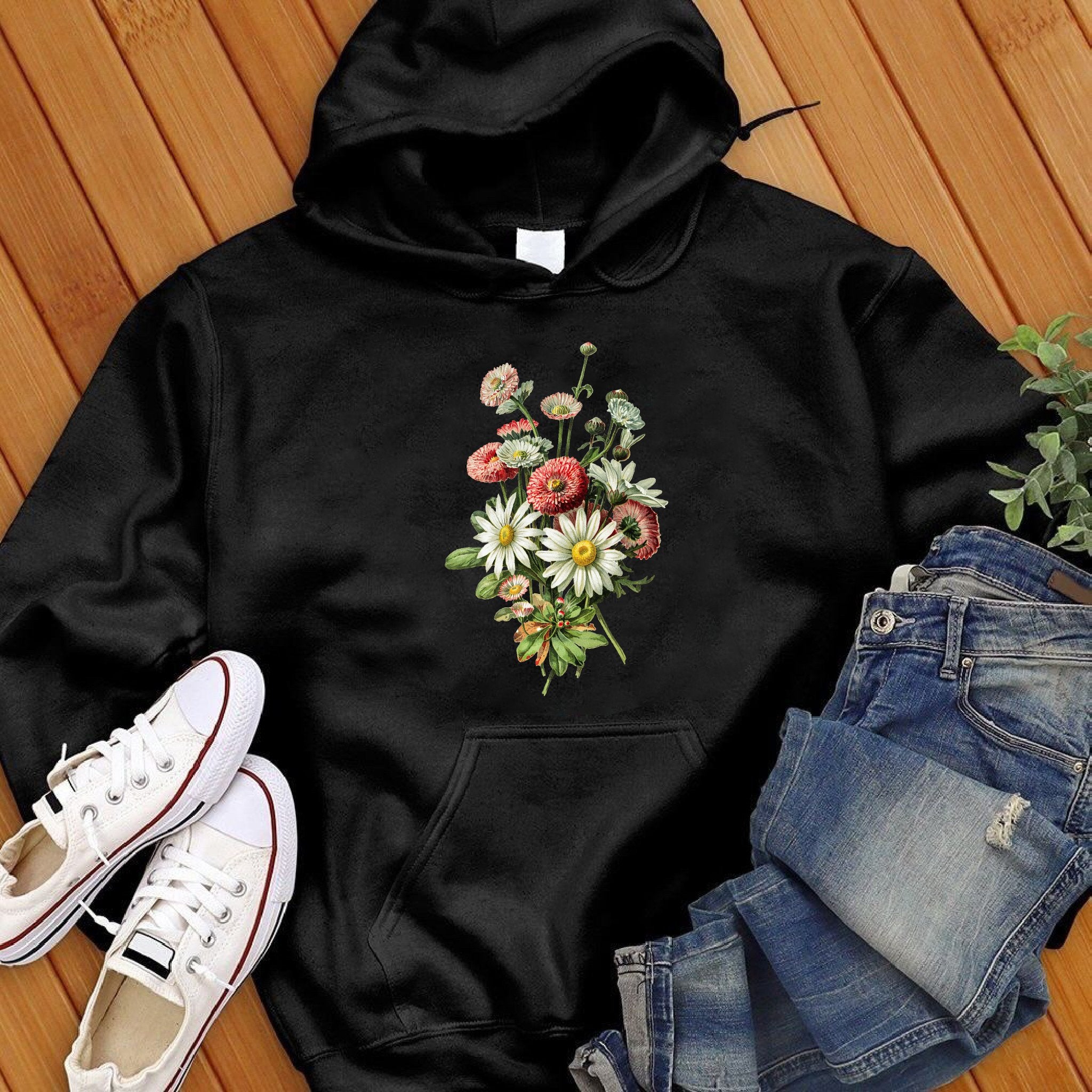 Daisy Wildflowers Botanical Hoodie - Love Tees