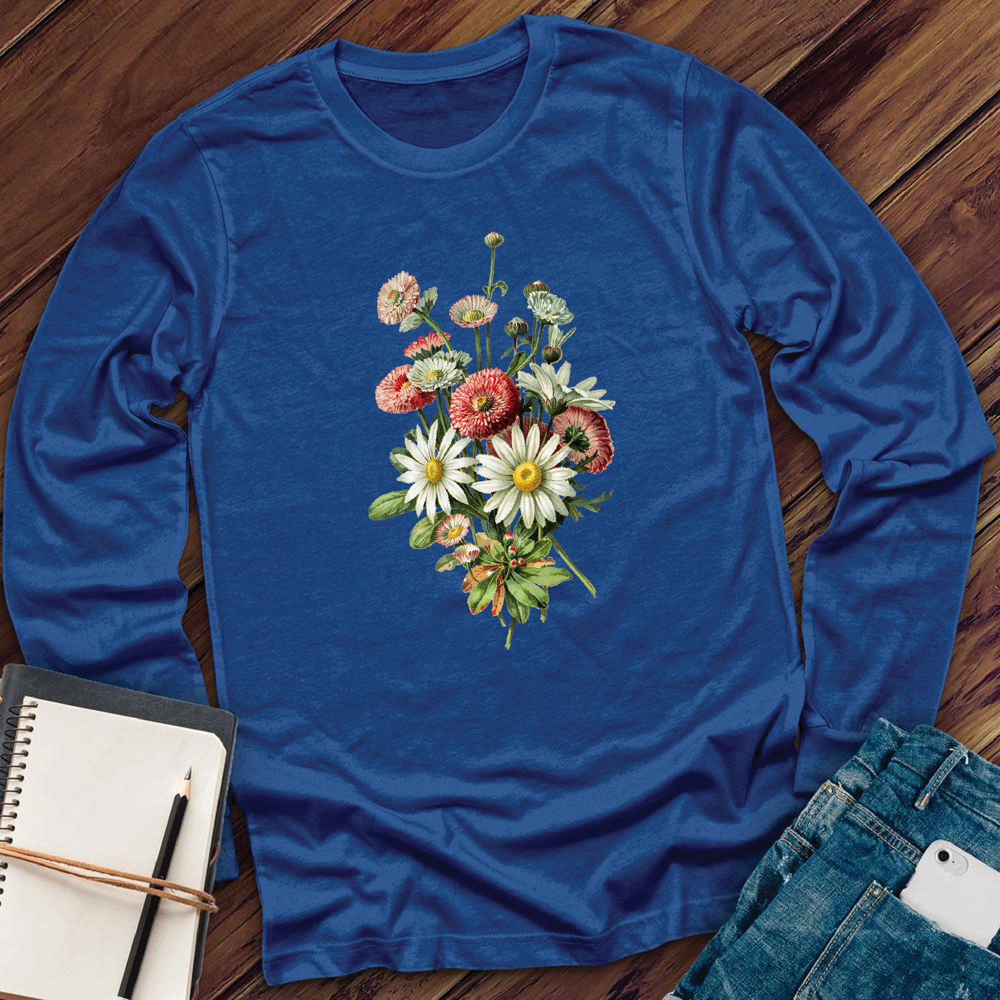 Daisy Wildflowers Botanical Long Sleeve - Love Tees