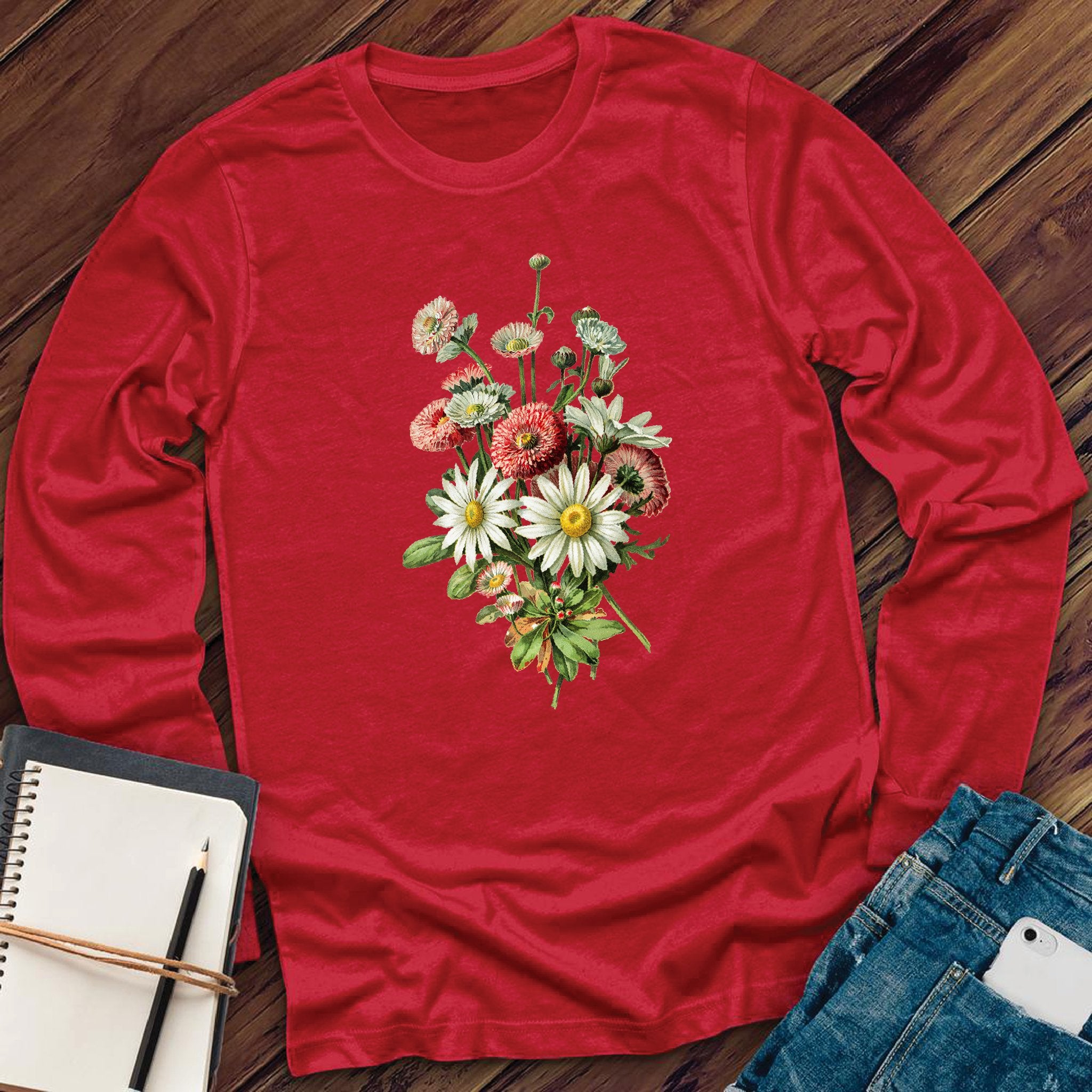 Daisy Wildflowers Botanical Long Sleeve - Love Tees