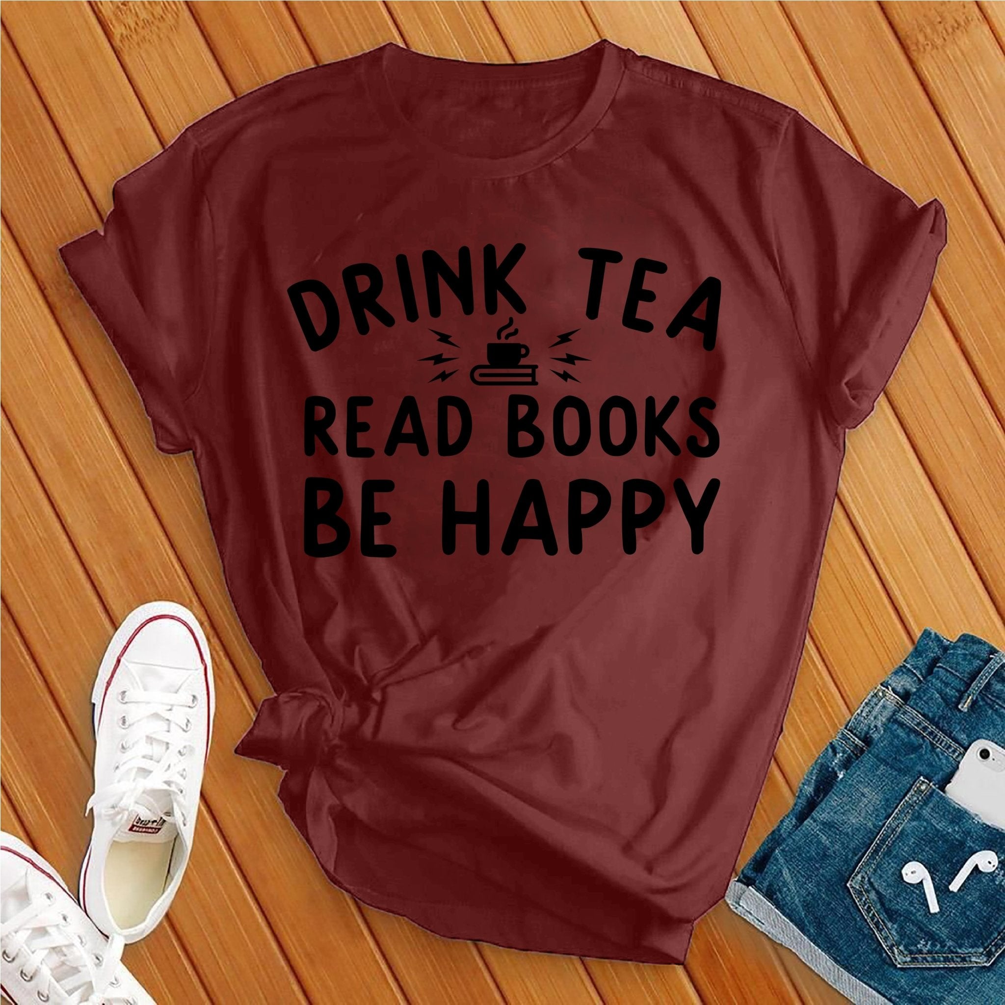 Drink Tea Read Books Tee - Love Tees