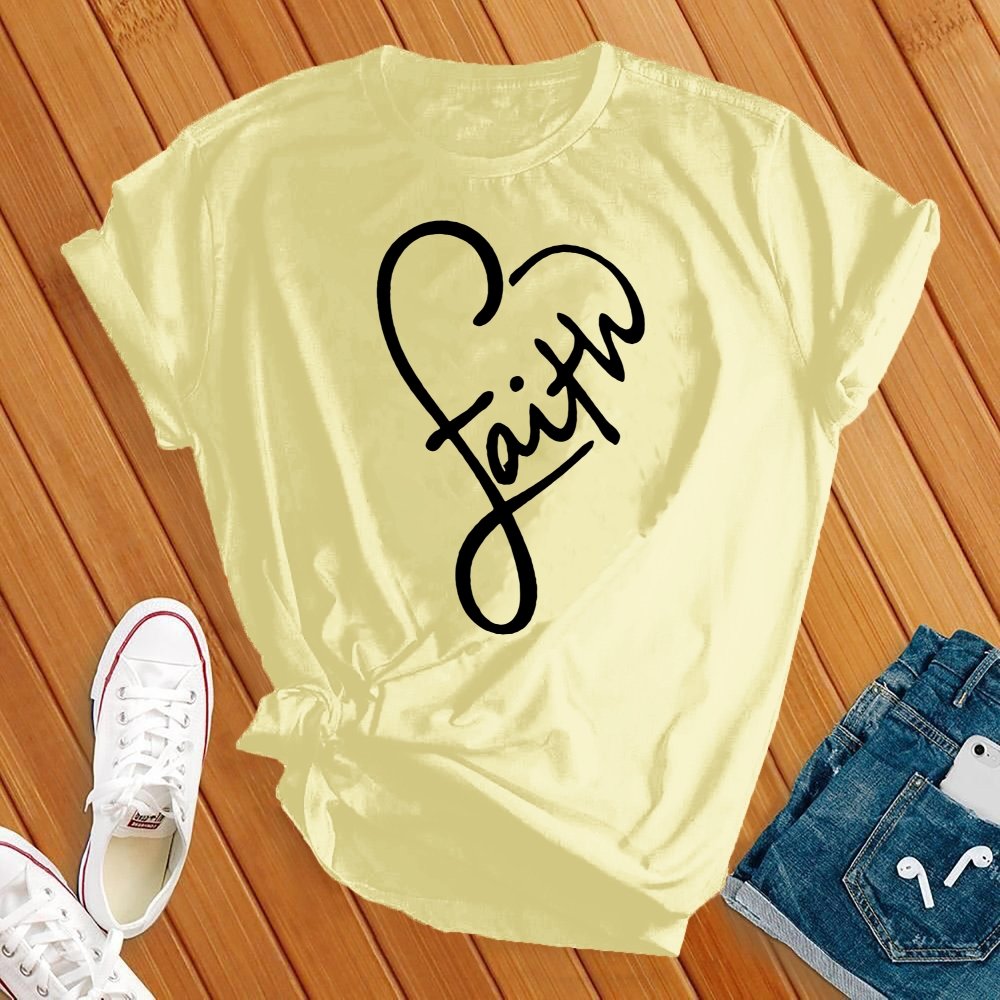 Faith Heart Tee - Love Tees