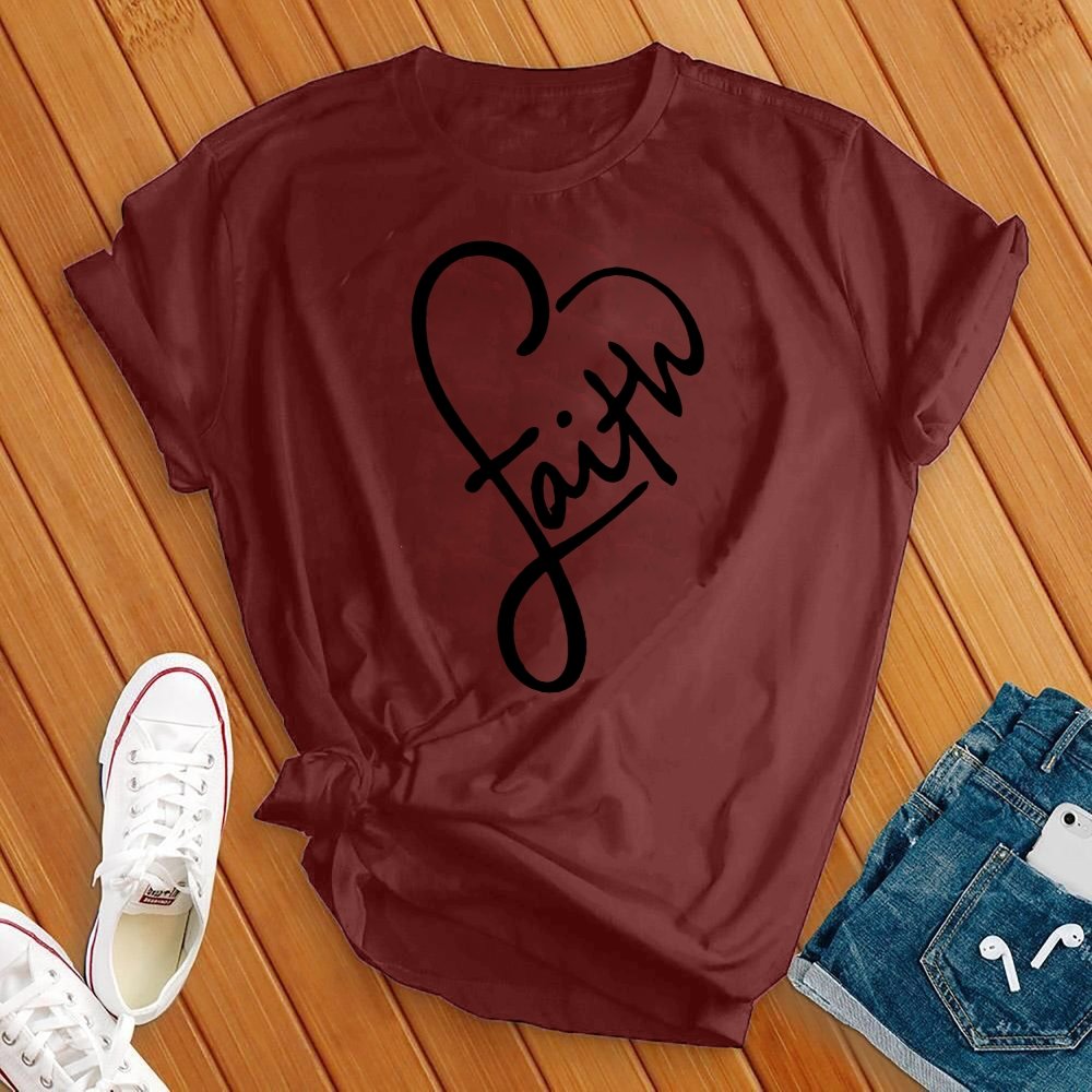 Faith Heart Tee - Love Tees