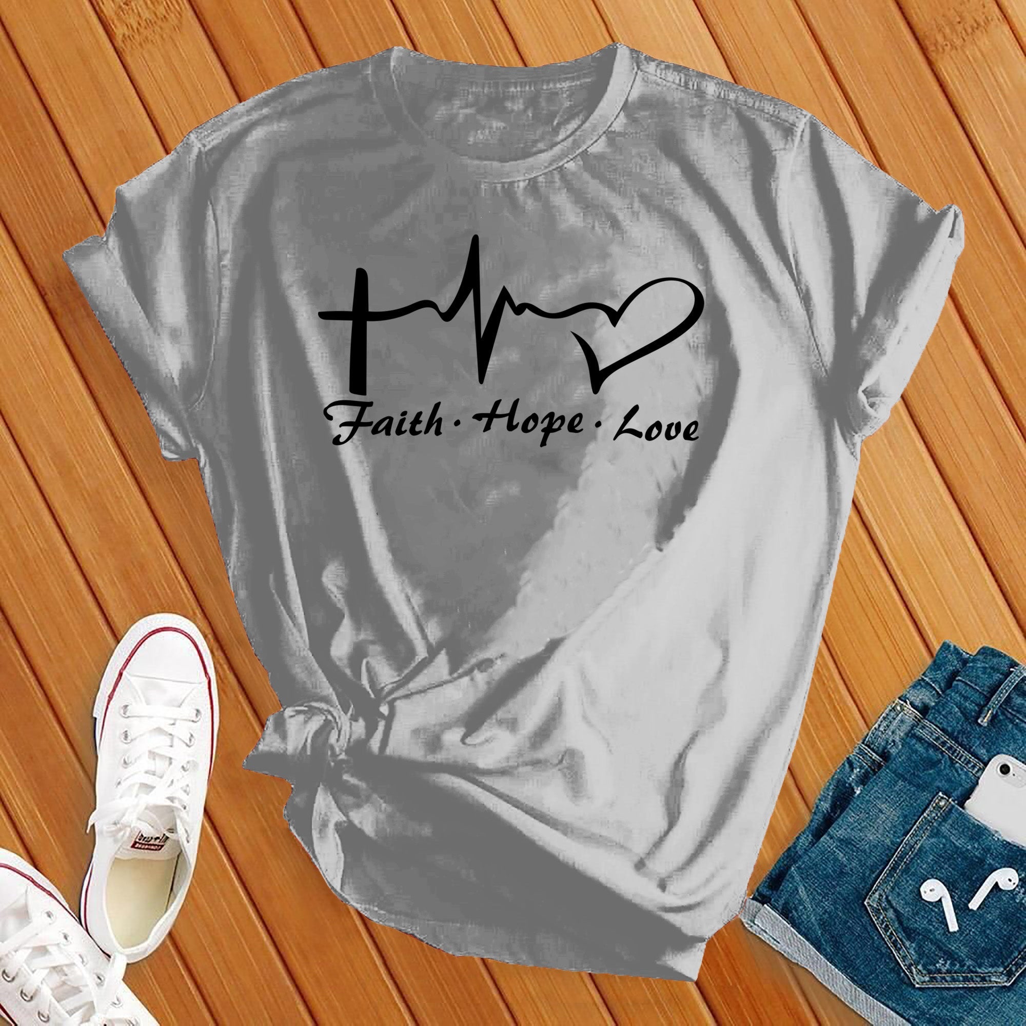 Faith Hope Love Heart Tee - Love Tees