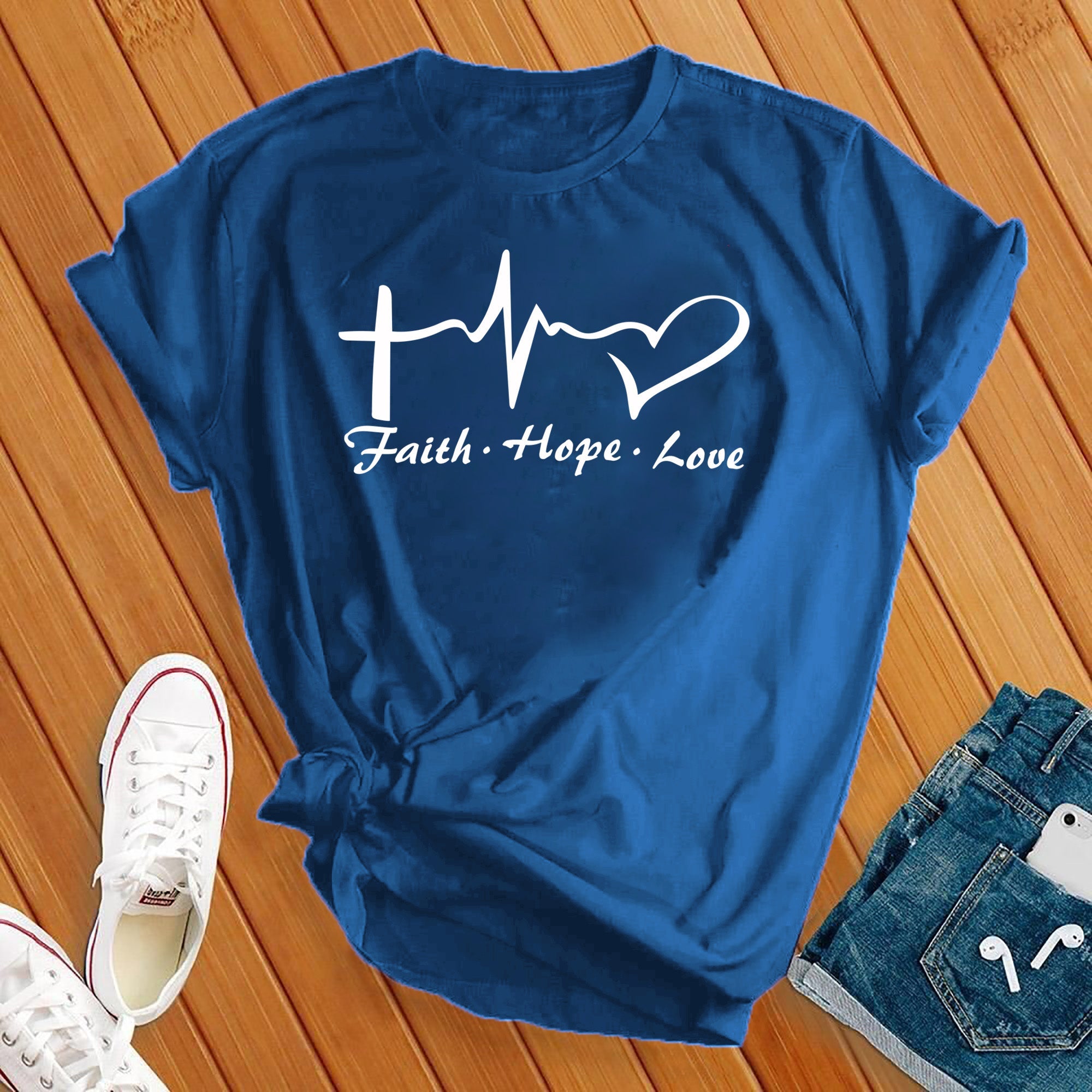 Faith Hope Love Heart Tee - Love Tees