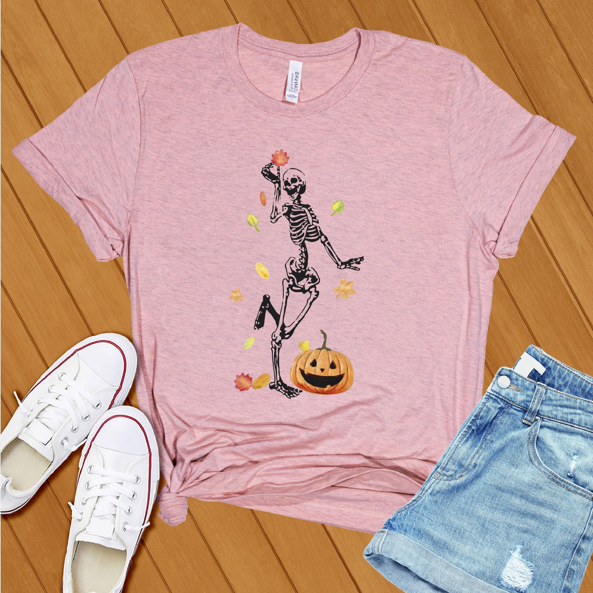 Fall Skeleton Pumpkin Tee - Love Tees