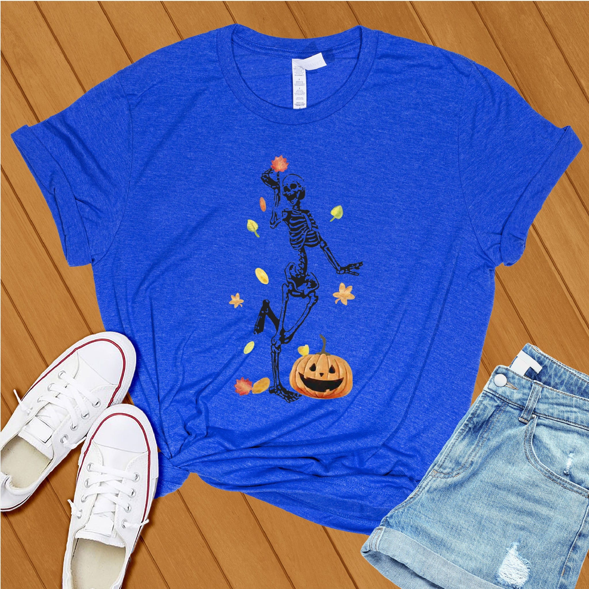 Fall Skeleton Pumpkin Tee - Love Tees