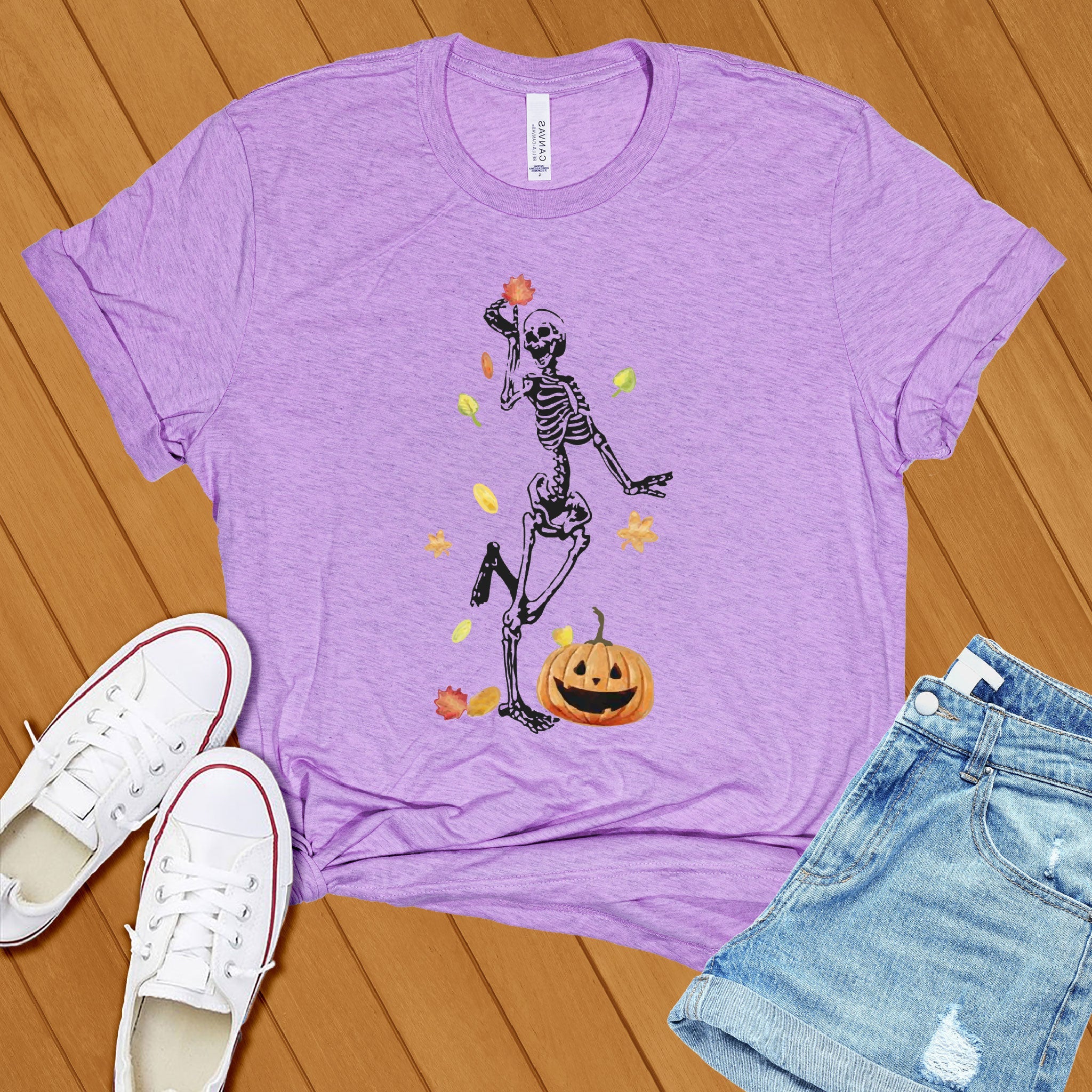 Fall Skeleton Pumpkin Tee - Love Tees