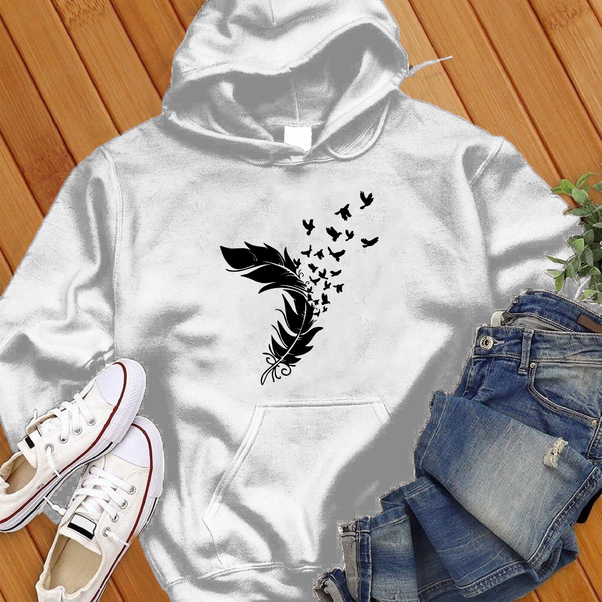 Feather In The Wind Hoodie - Love Tees