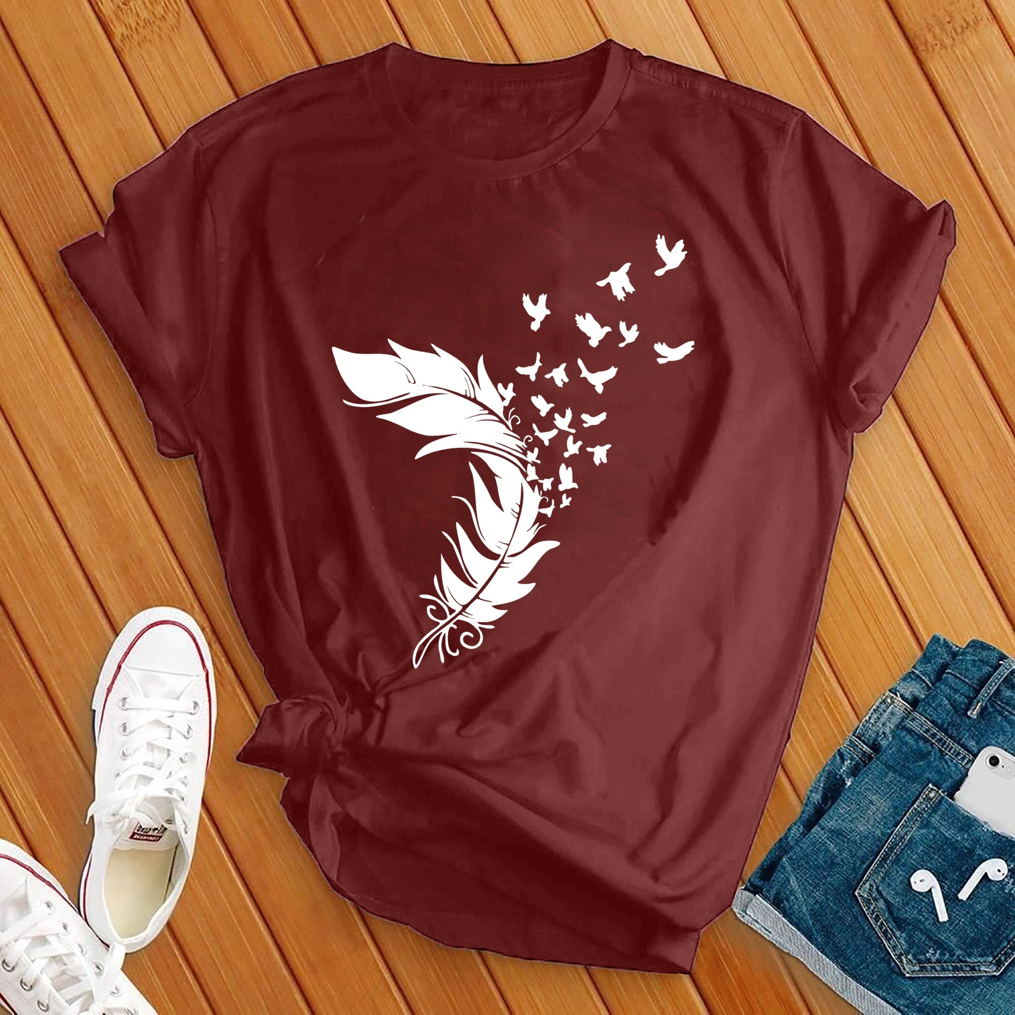 Feather in the Wind Tee - Love Tees