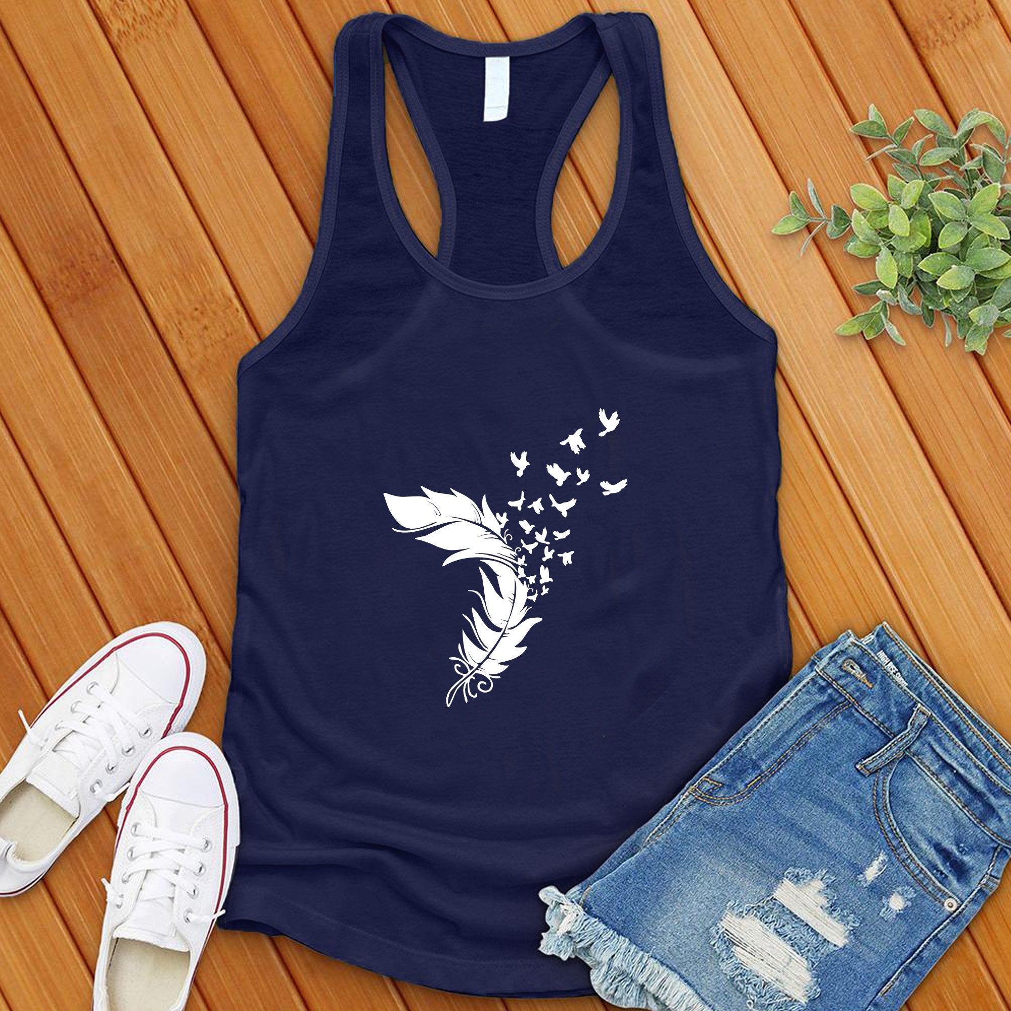 Feather In The Wind Women's Tank Top - Love Tees