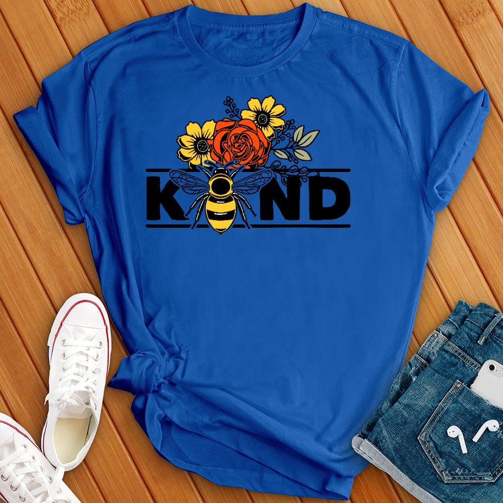 Floral Bee Kind Tee - Love Tees