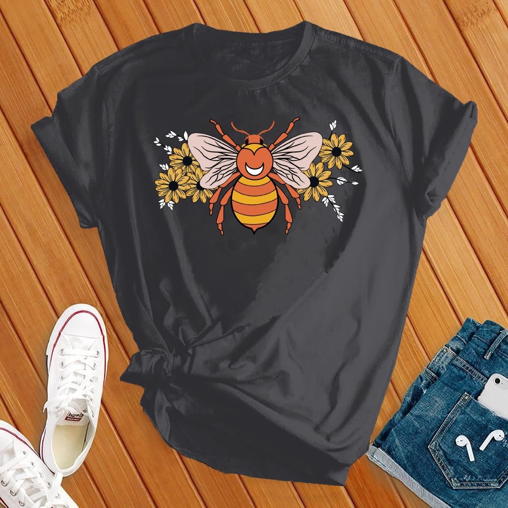 Floral Bumble Bee Tee - Love Tees