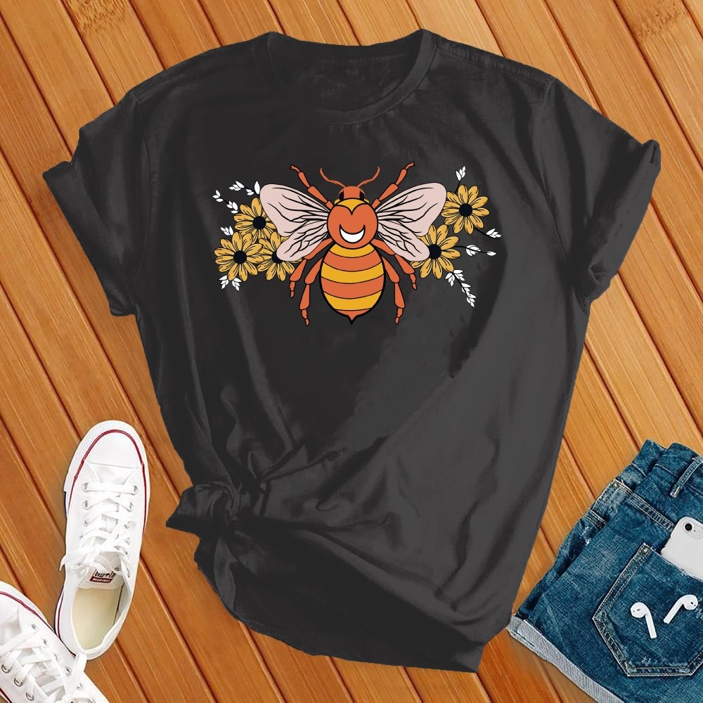 Floral Bumble Bee Tee - Love Tees