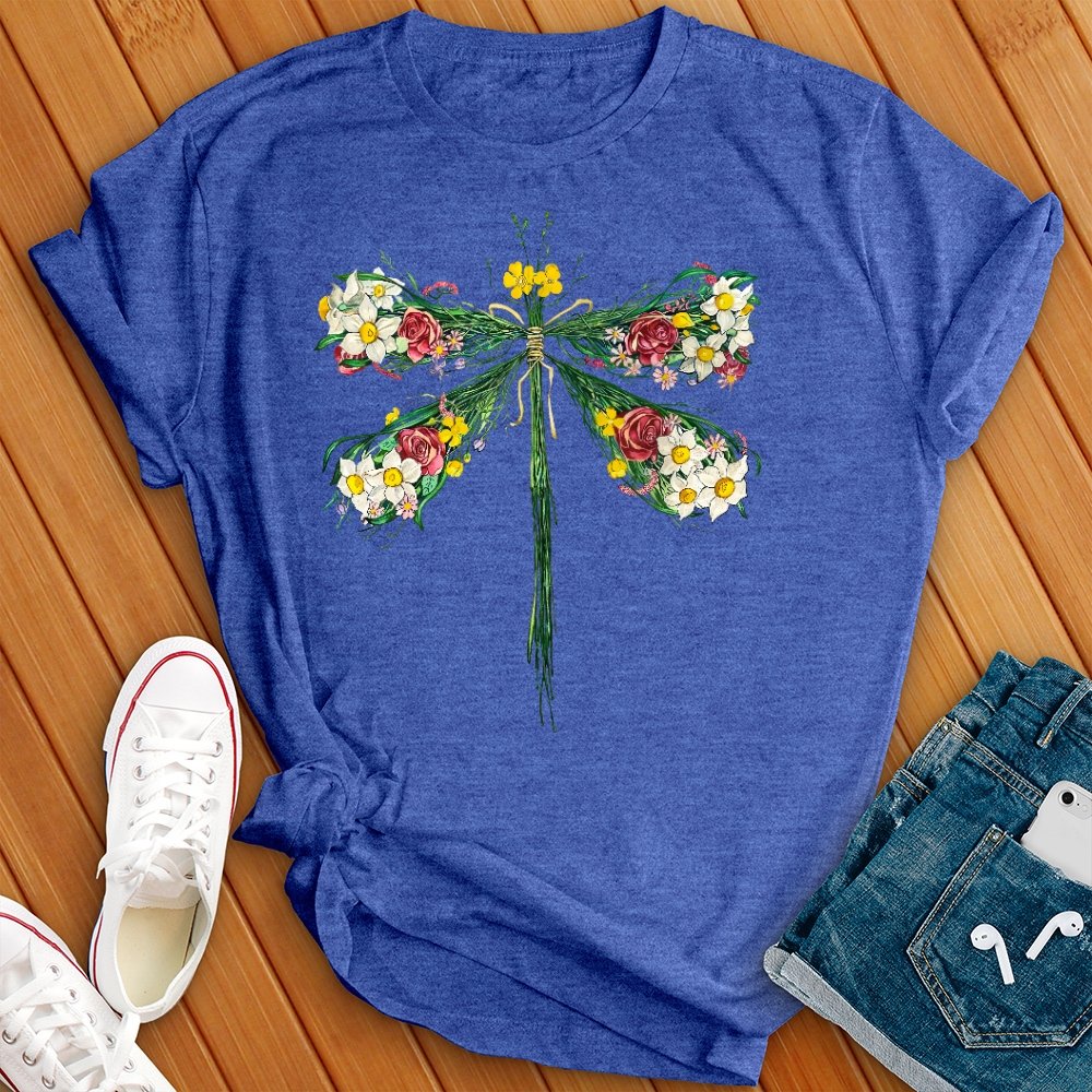 Floral Dragonfly Tee - Love Tees