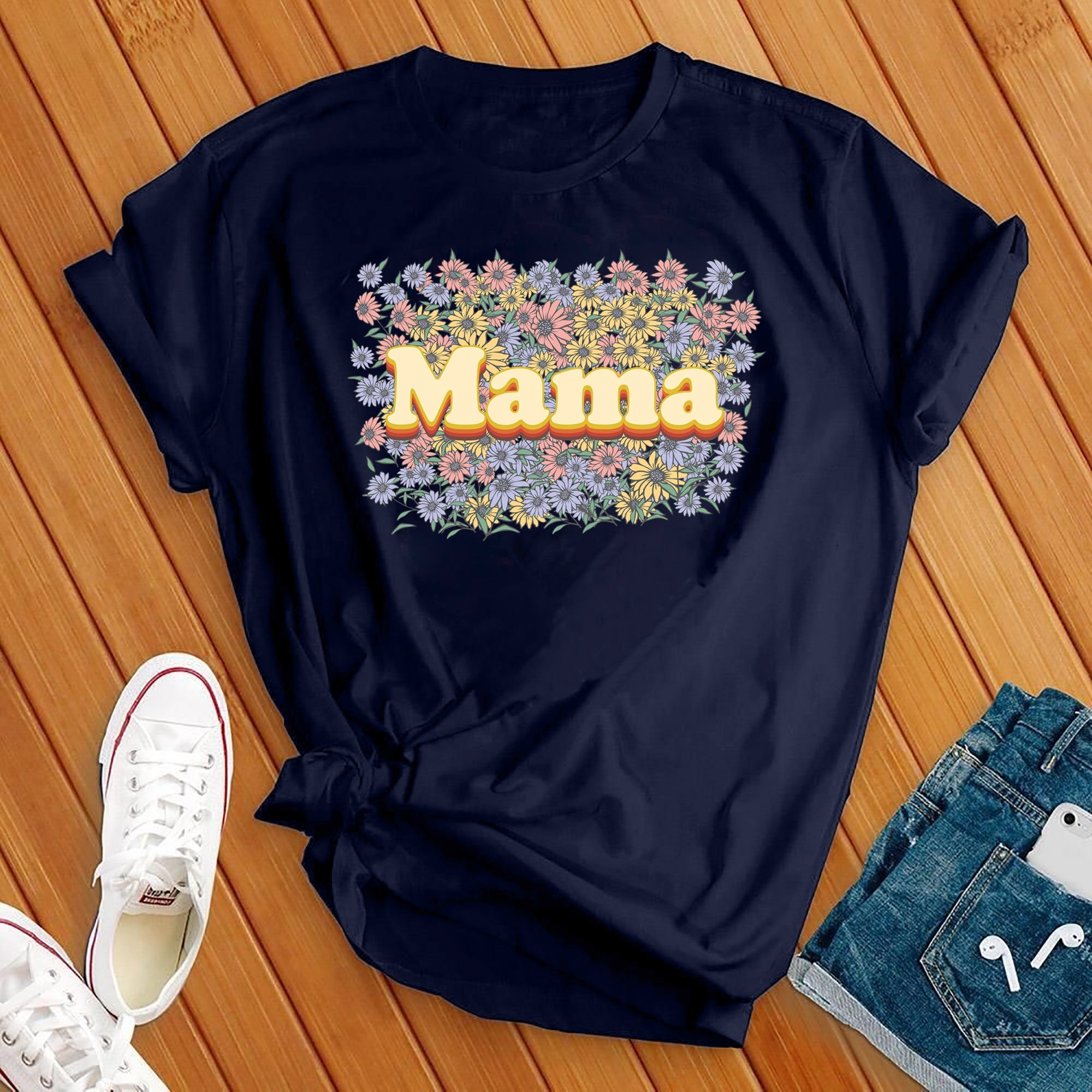 Floral Mama Retro Tee - Love Tees