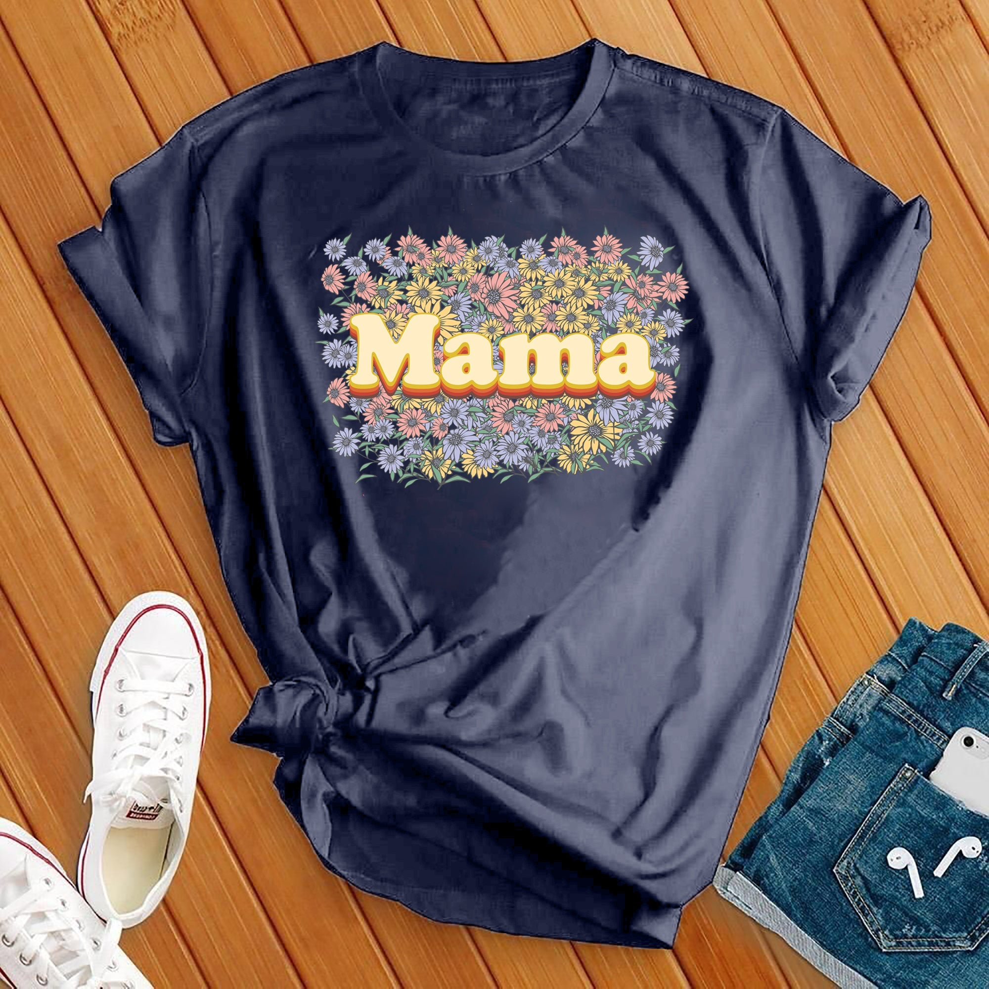 Floral Mama Retro Tee - Love Tees