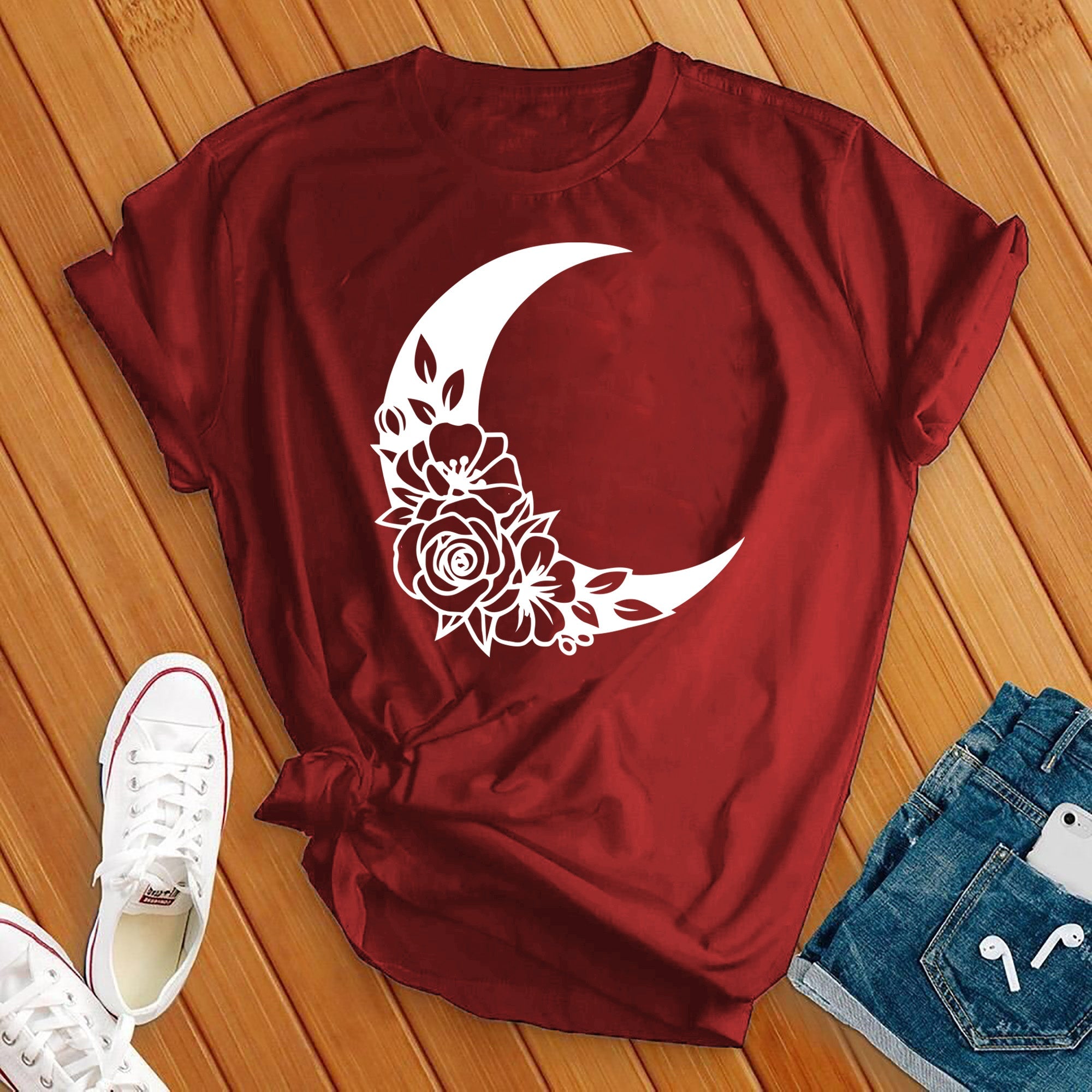 Floral Moon Tee - Love Tees