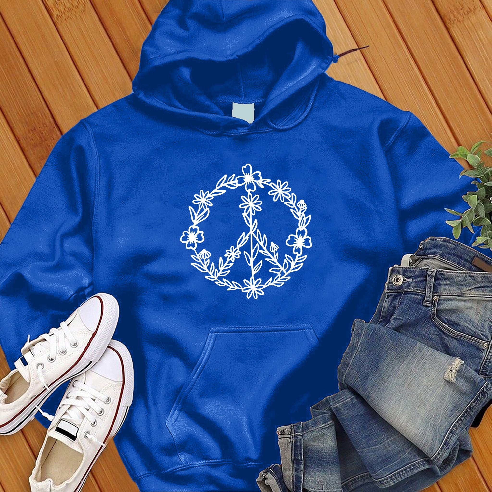 Floral Peace Hoodie - Love Tees