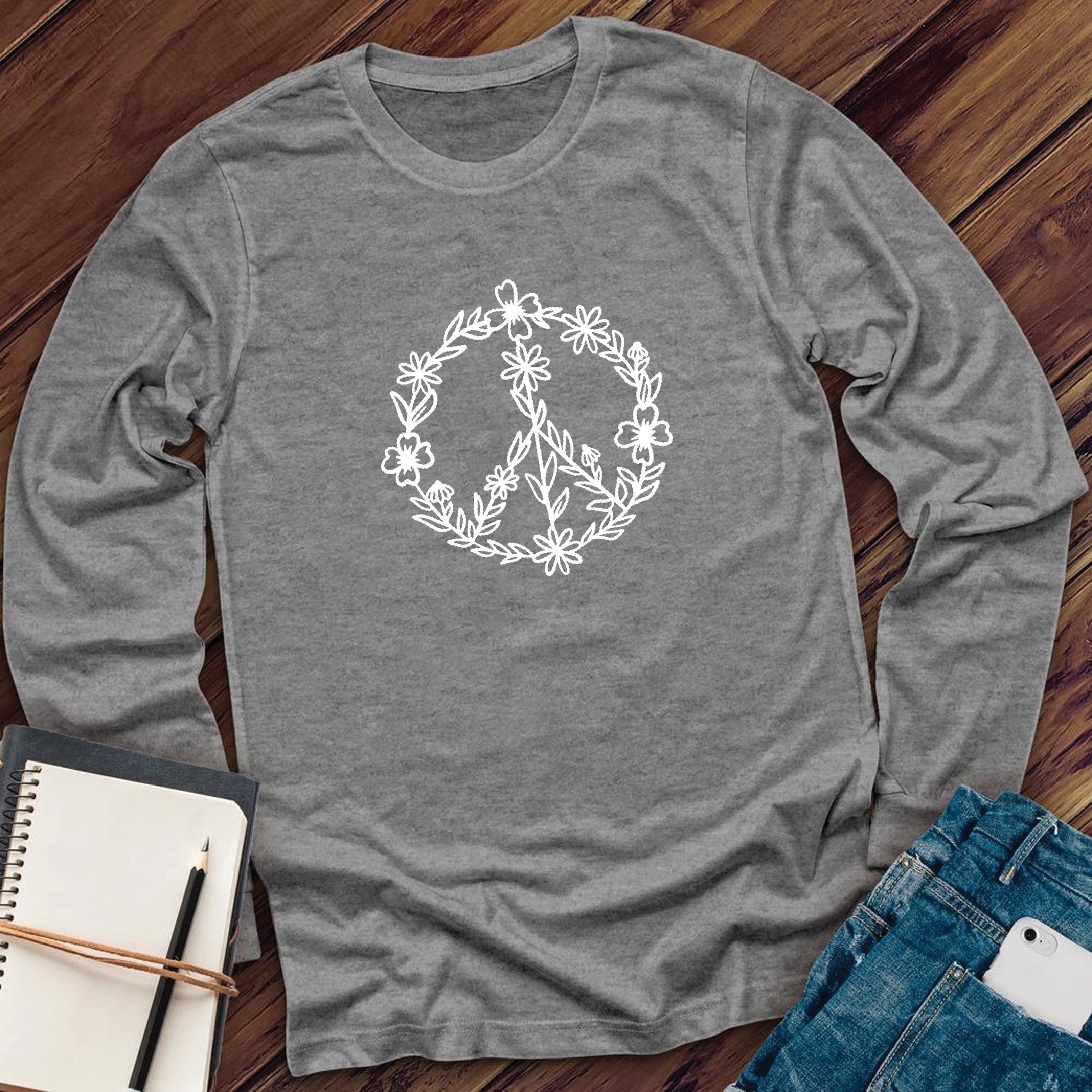 Floral Peace Long Sleeve - Love Tees