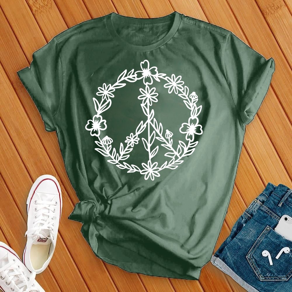 Floral Peace Tee - Love Tees