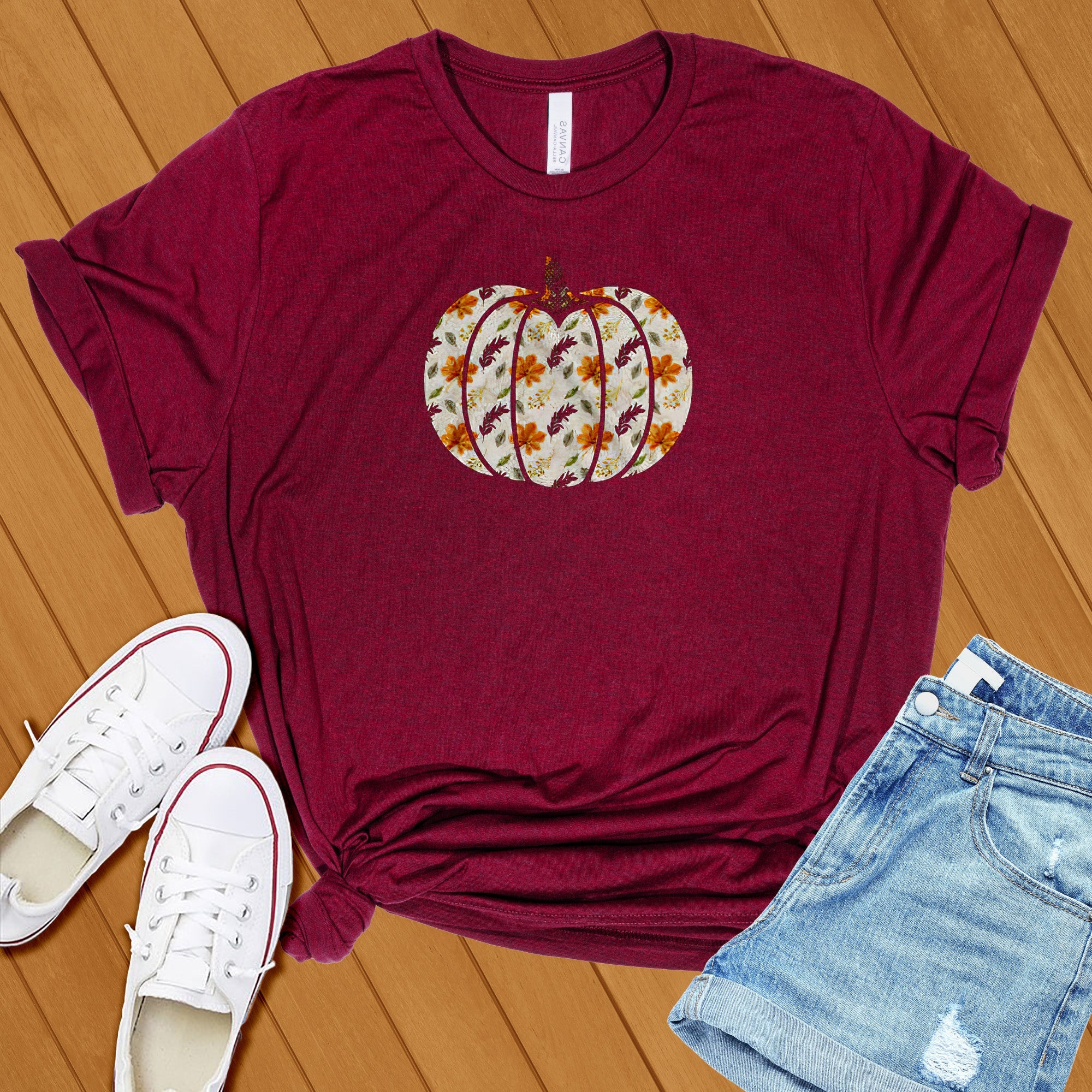 Floral Pumpkin Tee - Love Tees