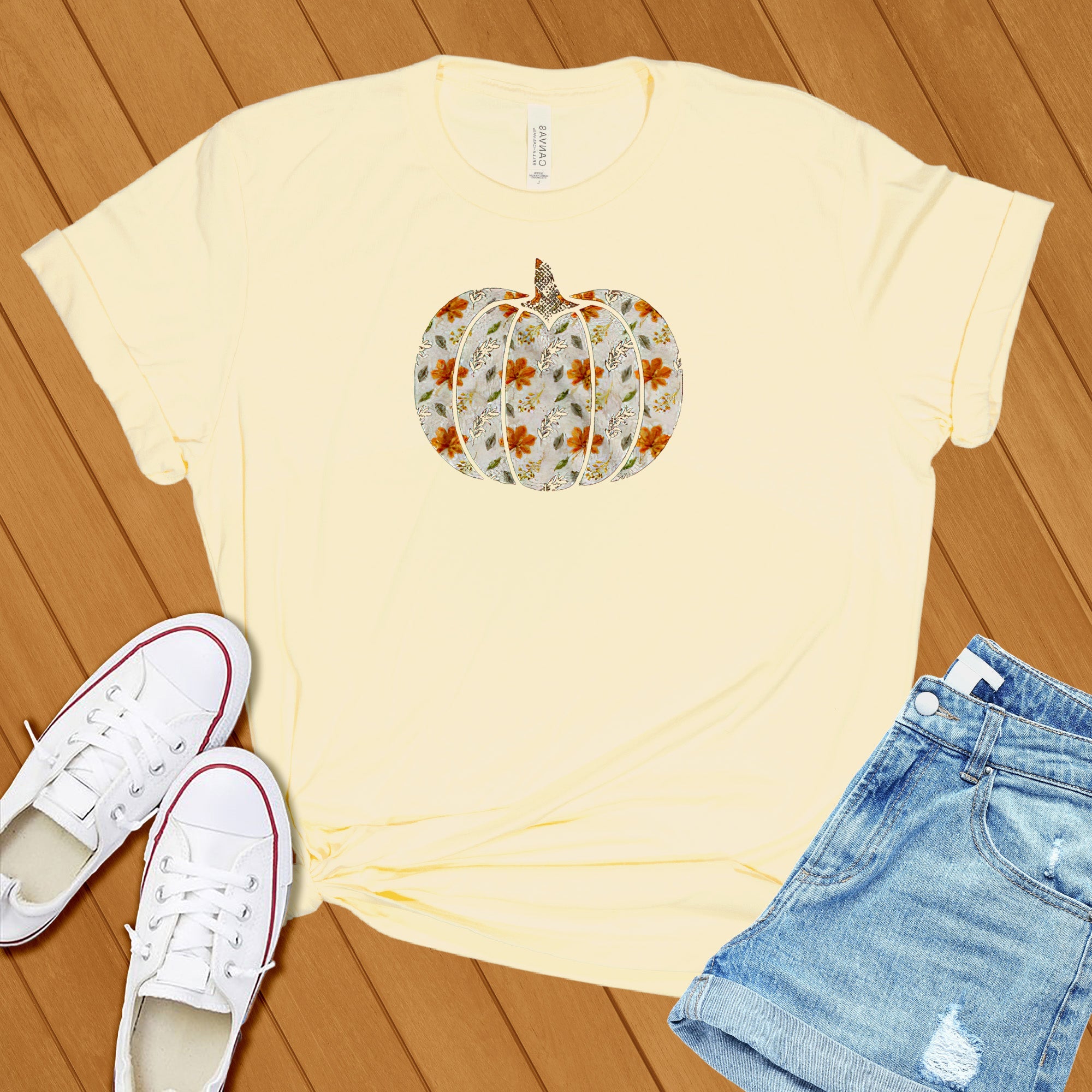 Floral Pumpkin Tee - Love Tees