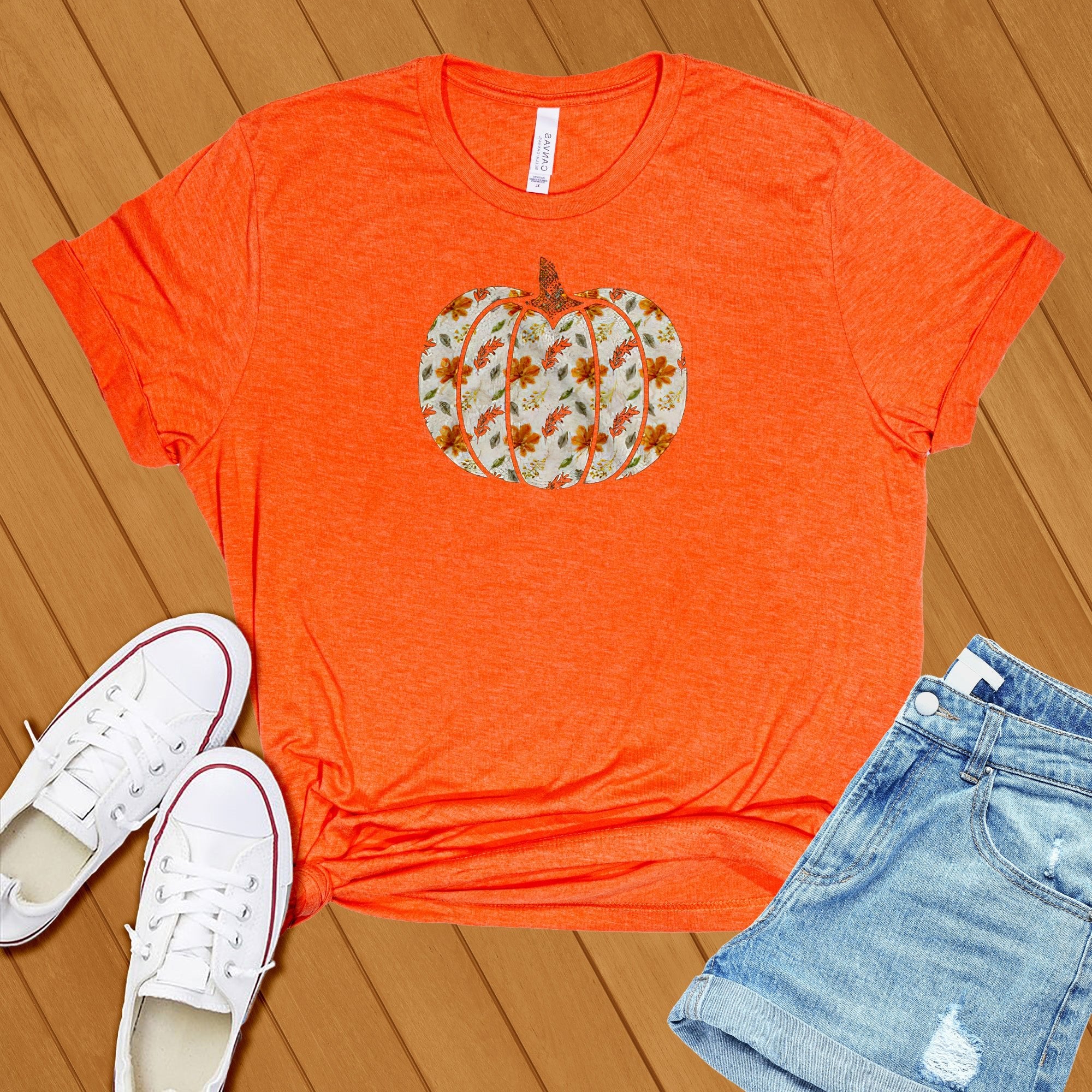 Floral Pumpkin Tee - Love Tees