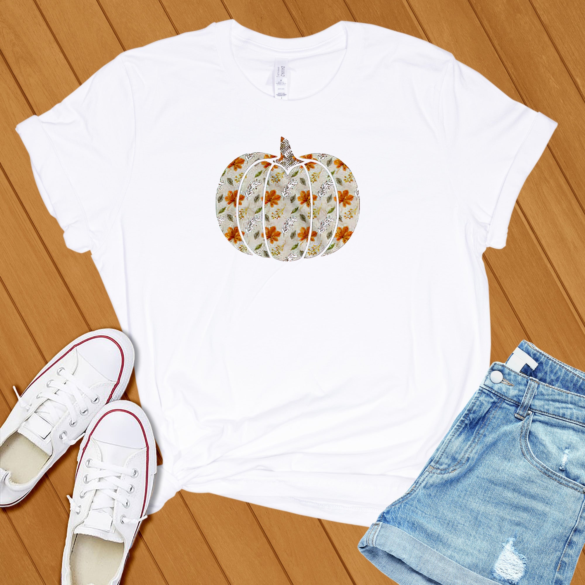 Floral Pumpkin Tee - Love Tees