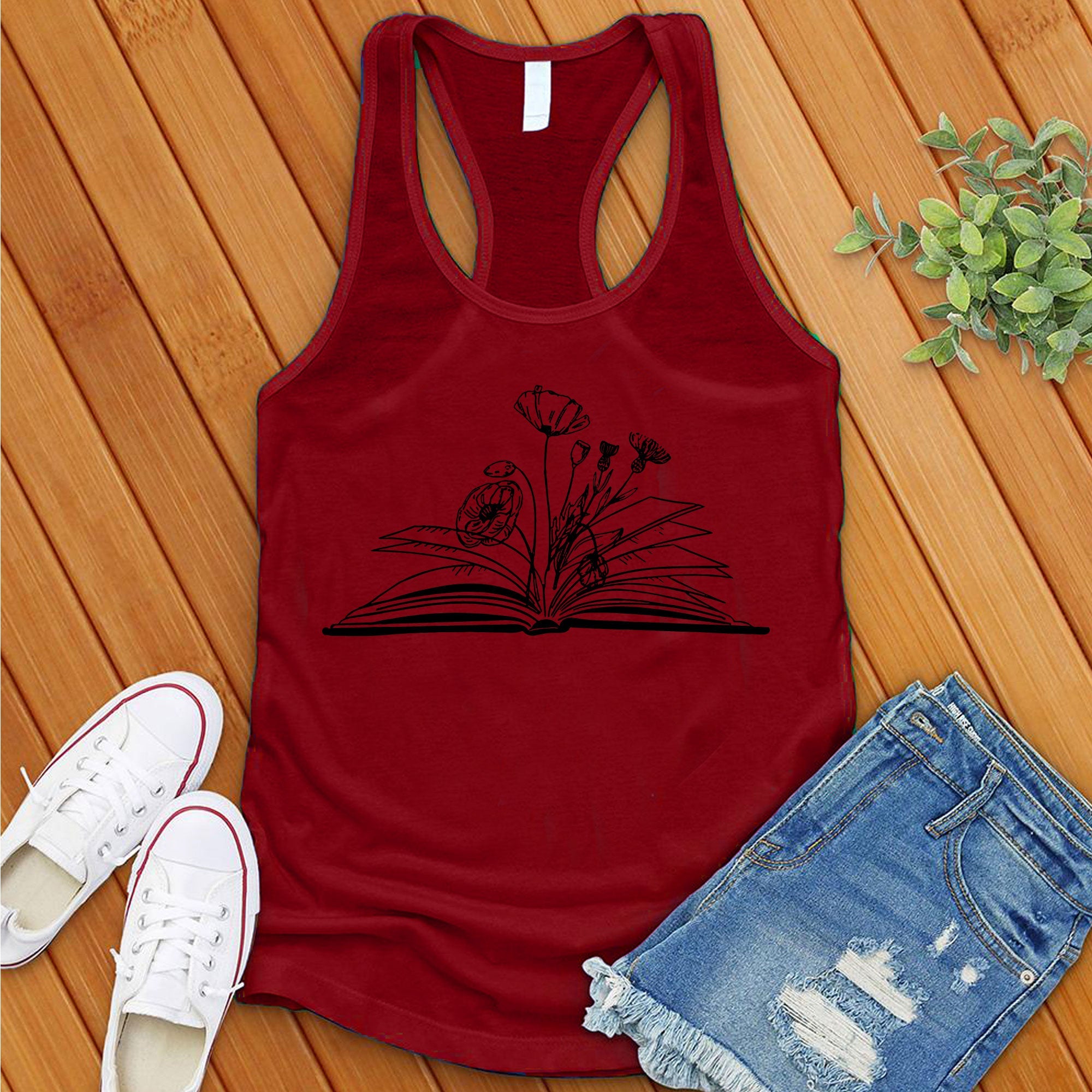 Flower Books Reader Women's Tank Top - Love Tees