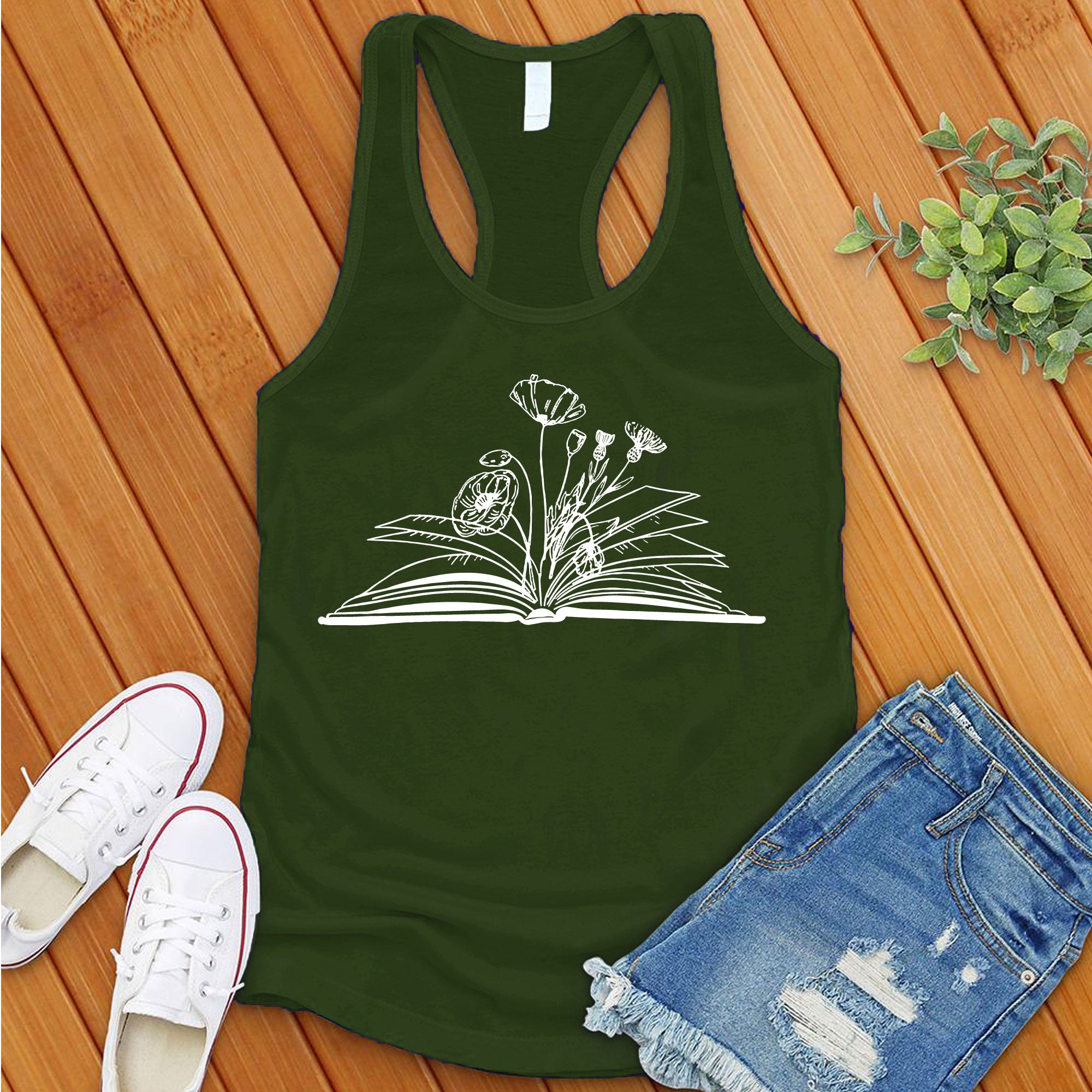 Flower Books Reader Women's Tank Top - Love Tees