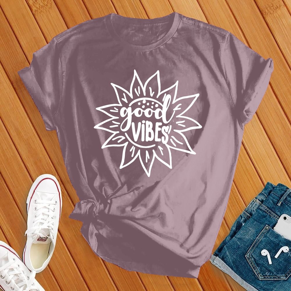 Good Vibes Sunflower Tee - Love Tees