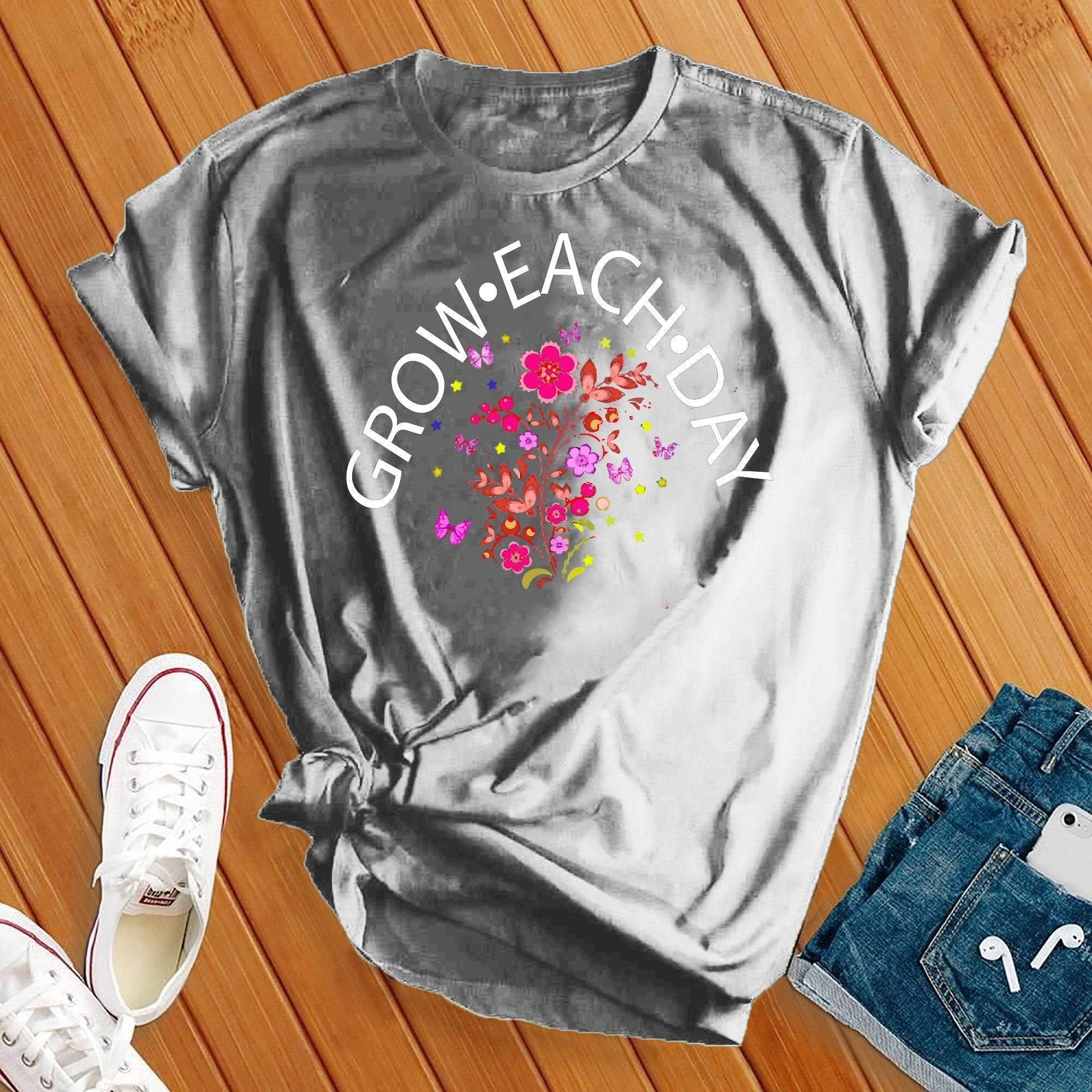 Grow Each Day Flowers Tee - Love Tees