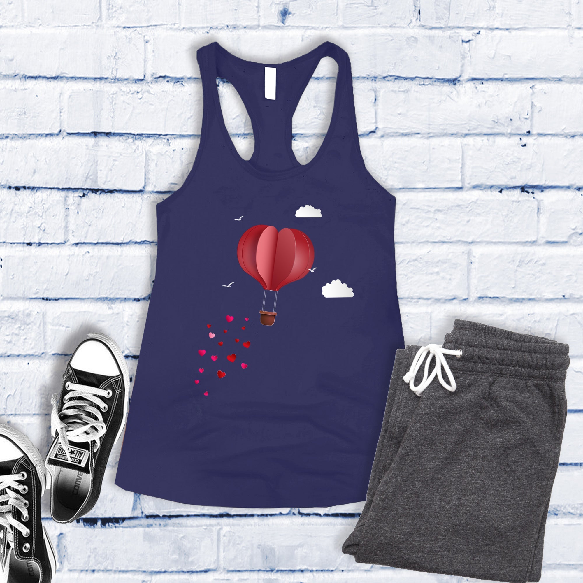 Heart Air Balloon Women's Tank Top - Love Tees