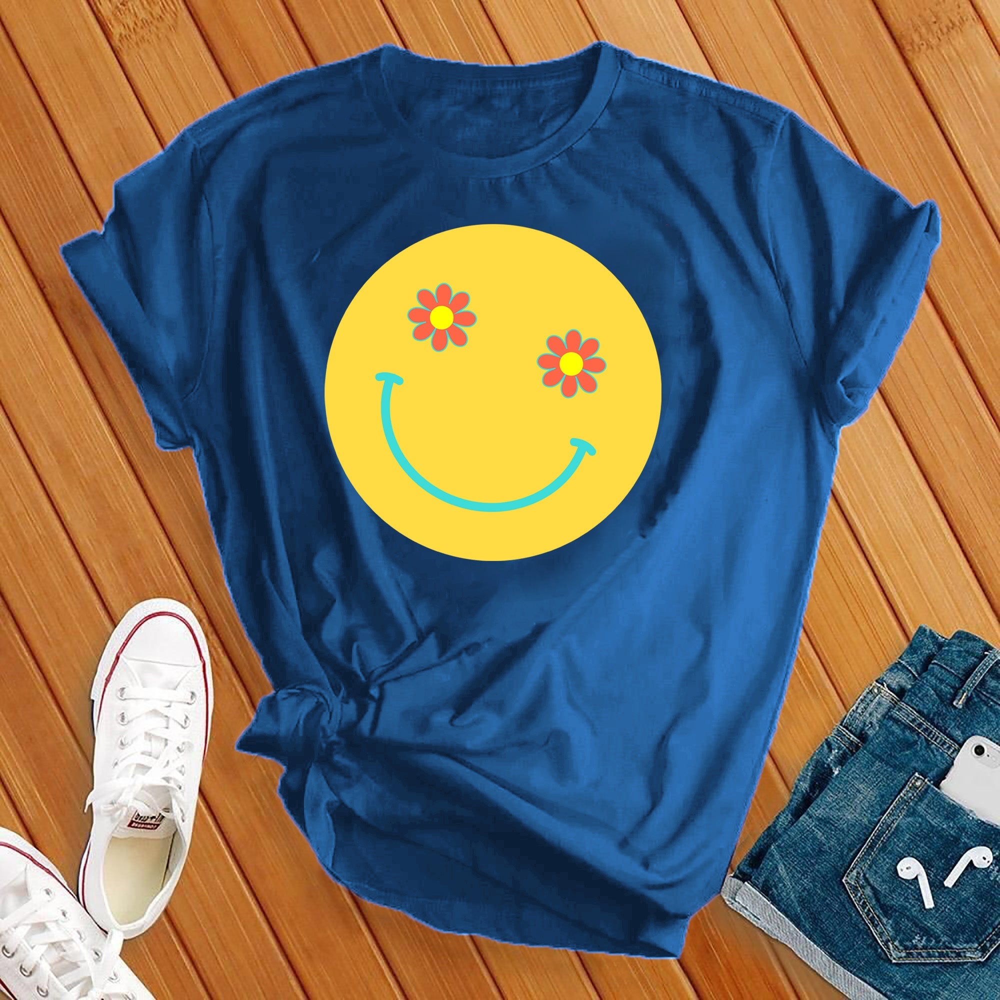 Hippe Vibes Smiley Face Tee - Love Tees