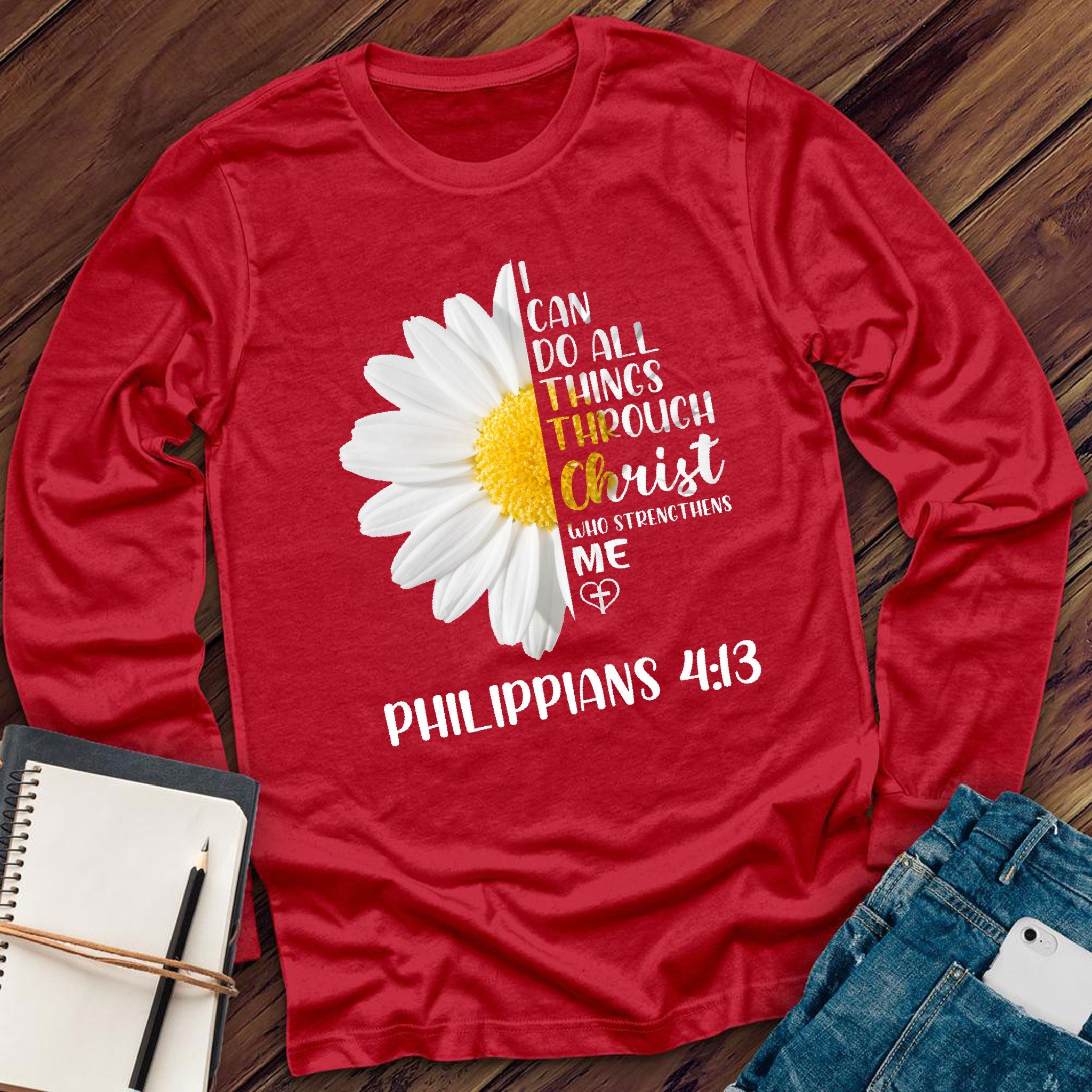 I Can Do All Things Flowers Long Sleeve - Love Tees