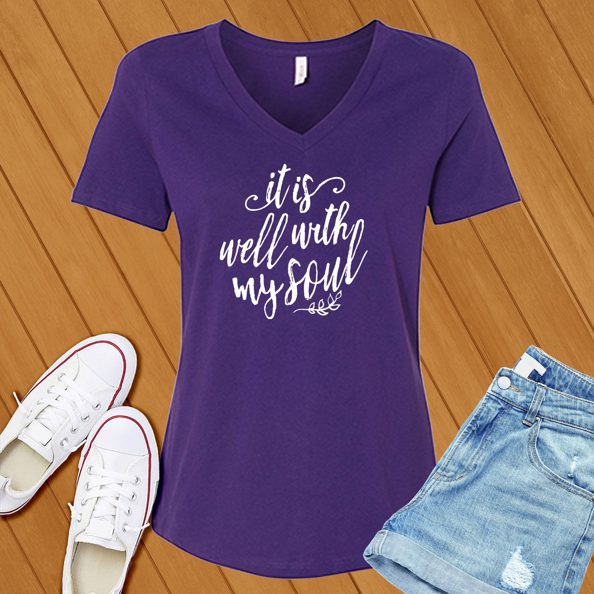 It is Well With My Soul 3 V-Neck - Love Tees