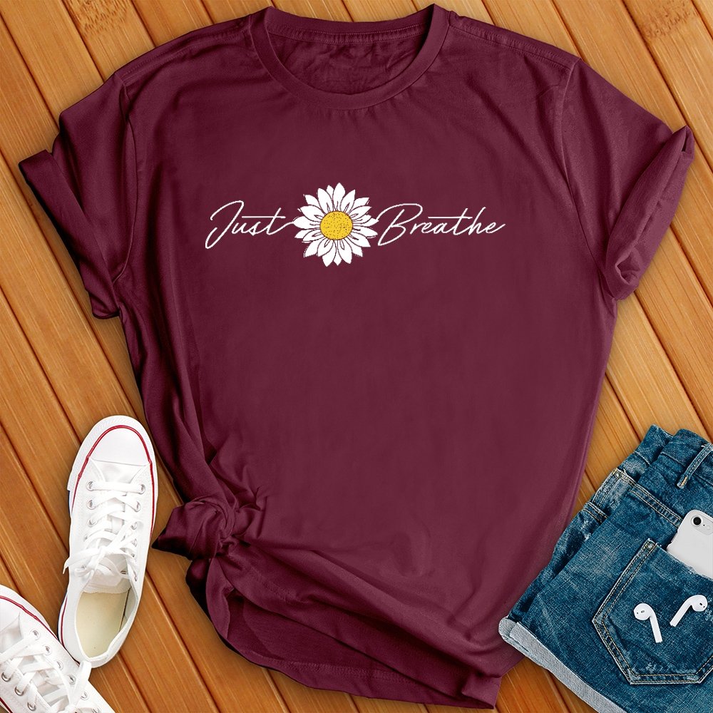 Just Breathe Flower Tee - Love Tees