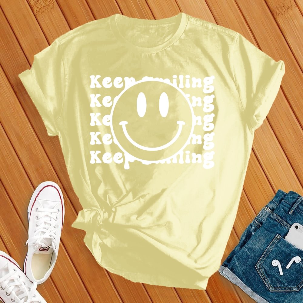 Keep Smiling Smiley Face Tee - Love Tees