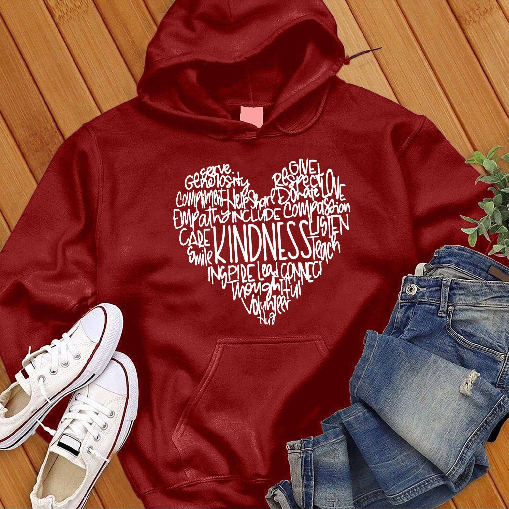 Kindness Encouragement Heart Hoodie - Love Tees